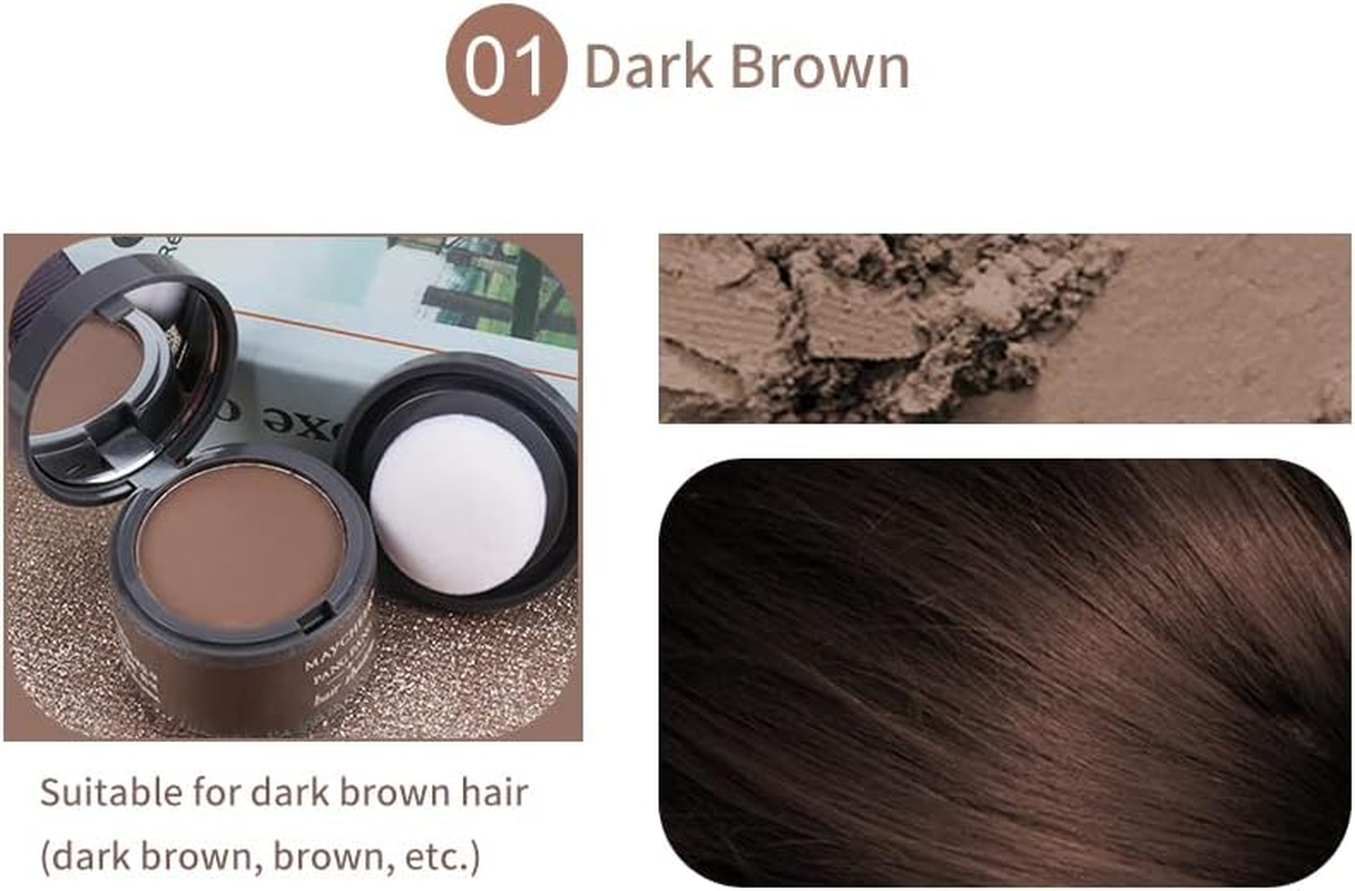 Hairline Powder, Instantly Hairline Shadow, Root Touch up Powder, Hair Powder for Thinning Hair, Root Cover Up, Hair Toppers for Women & Men, Windproof&Sweatproof,Grey Hair Cover up (Dark Brown) image number 6