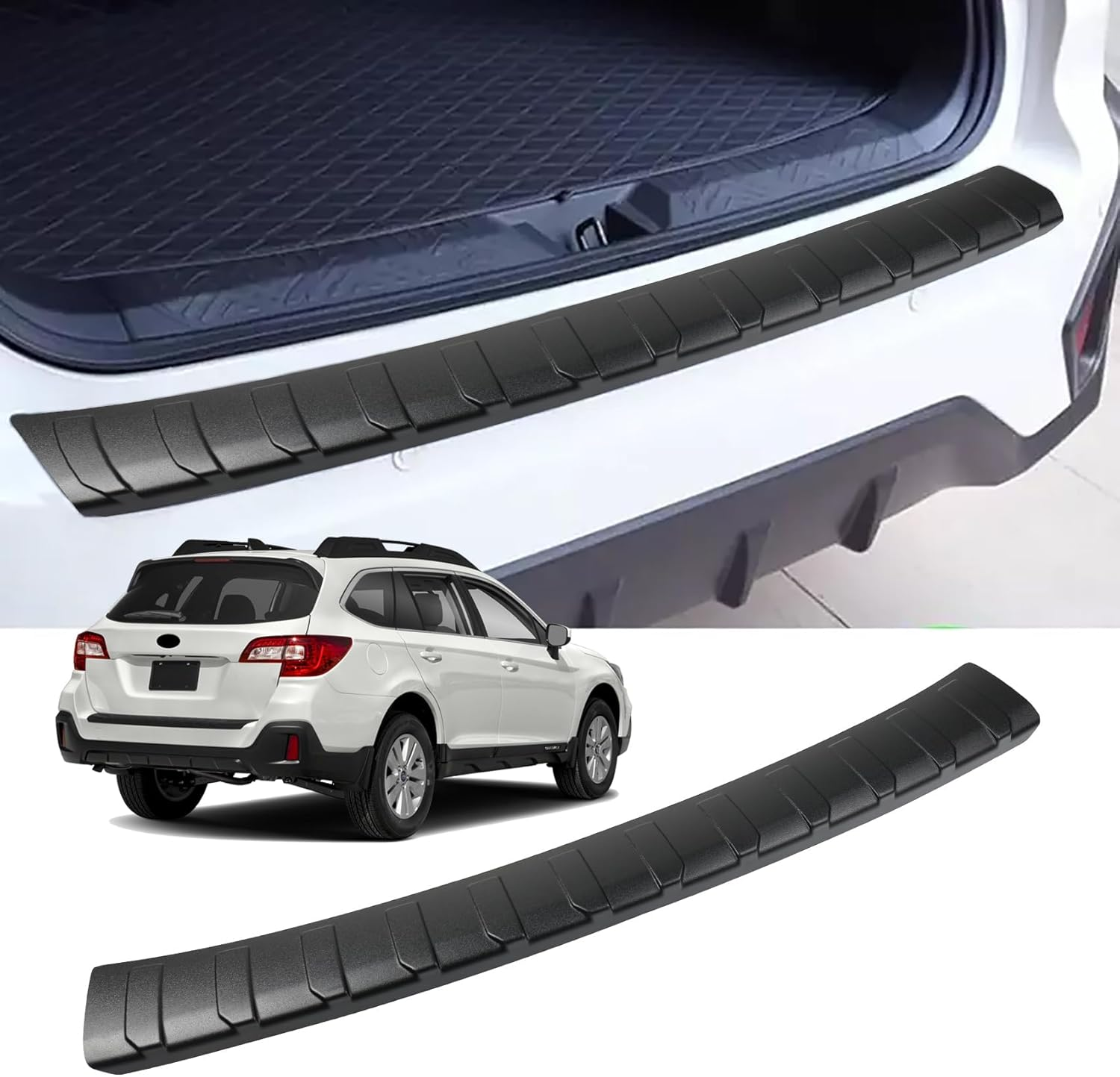 Hugeek Rear Bumper Protector for Subaru 2021-2025 Outback Car Accessories ABS Plastic Material Matte Black Resistant Trunk Door Entry Guards