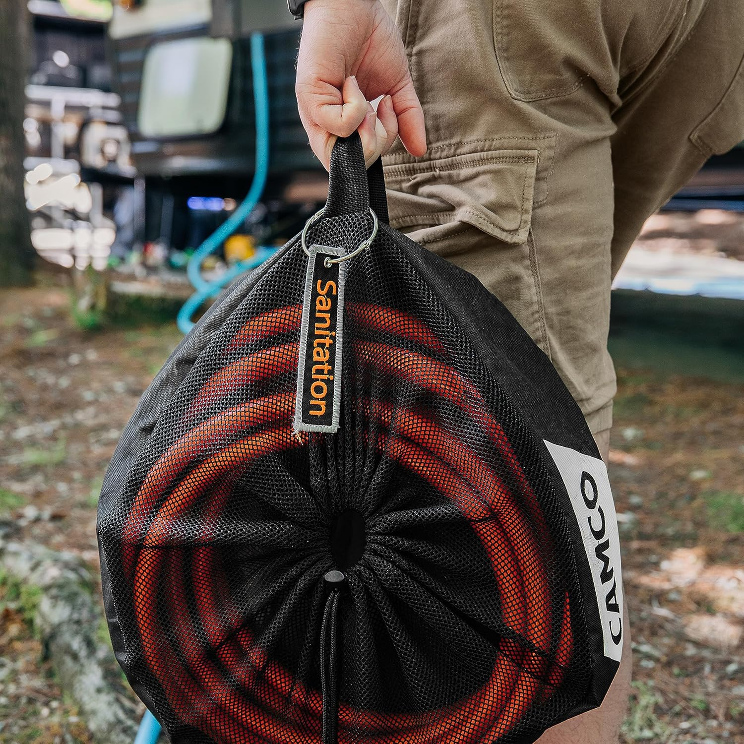 Camco RV Equipment Storage Utility Bag with Identification Tags for Organization-Conveniently Stores Electrical Cords, Fresh Water Sewer Hoses Perfect for Campers and Rvers (53097) image number 5