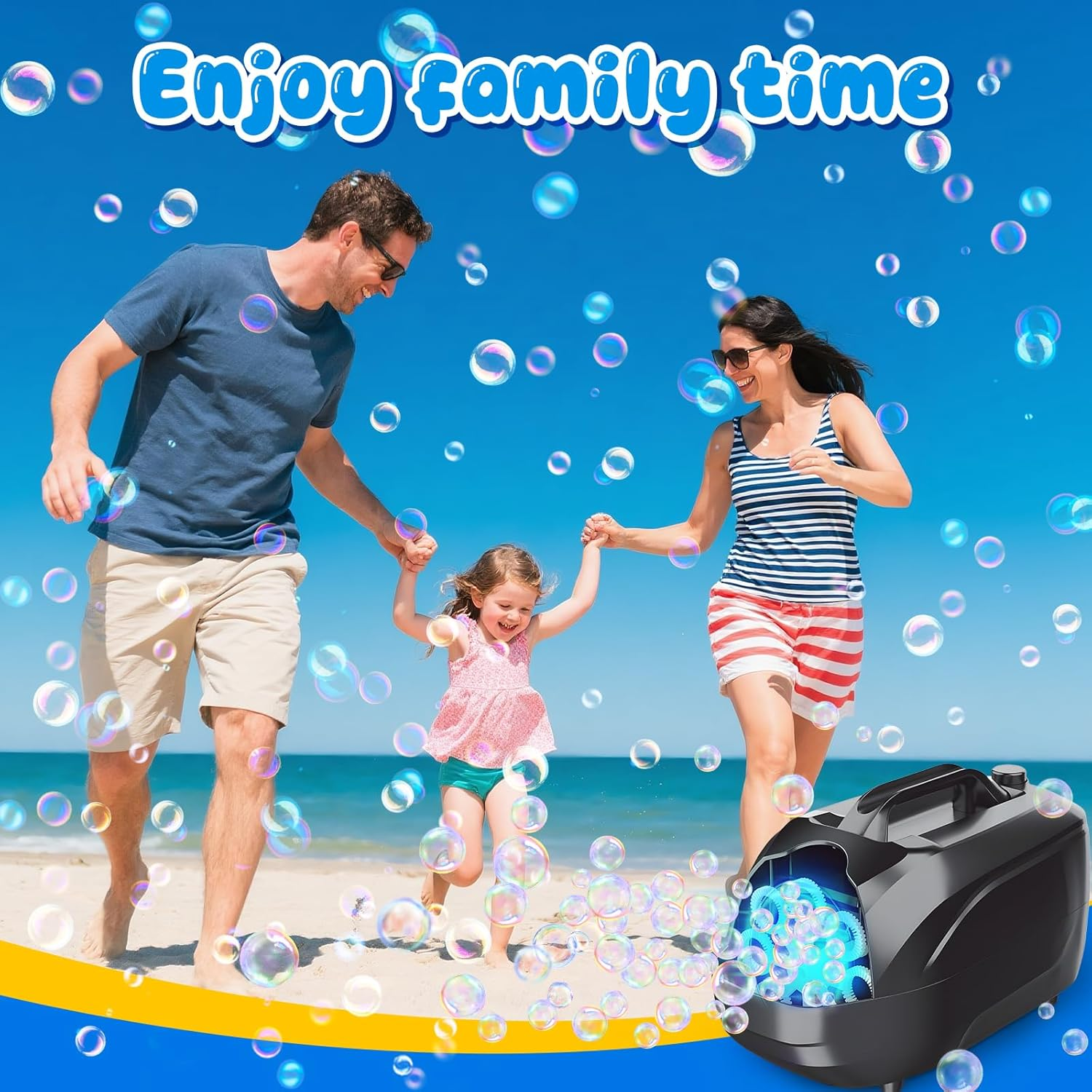 Zynexis Bubble Machine for Kids, Remote Controlled with 2-Speed, Dual Power (Usb/Battery), Large Bubble Blower for Toddlers Adults, Indoor Outdoor Party Wedding, Safe Durable, Gift Ready with Solution image number 5