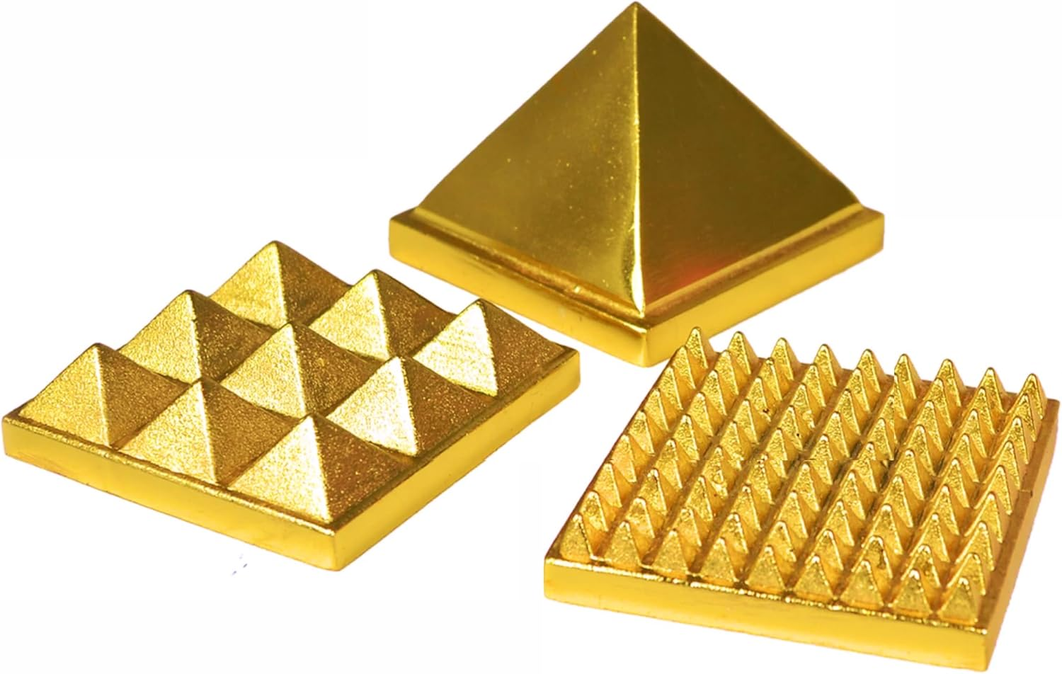 Home Genie 3 Layer Brass Pyramid for Vastu Correction, Positive Energy, and Home D&eacute;cor &ndash; Handmade Spiritual Tool (3X3Cm) image number 5