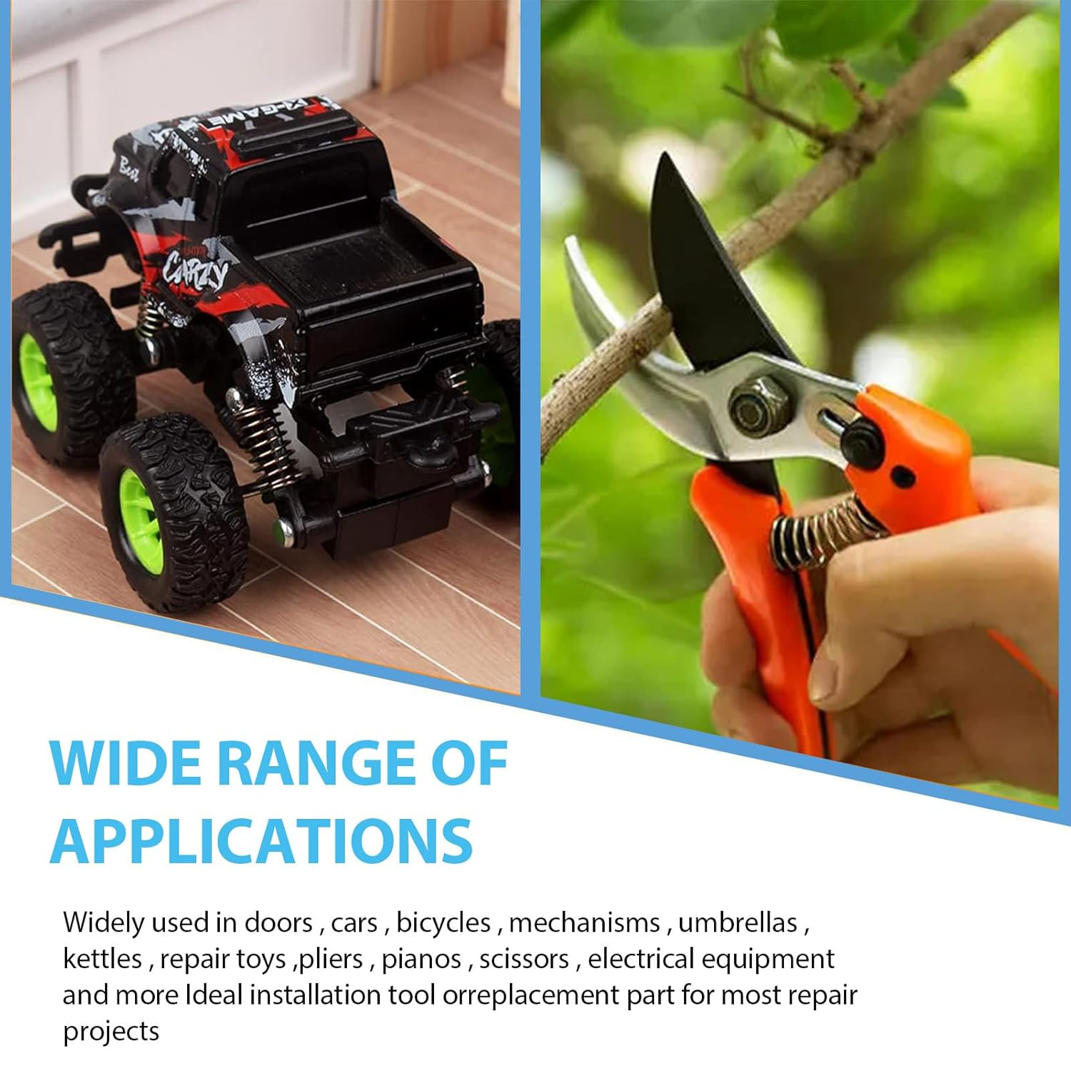 Compression & Extension Spring, Compression Springs Assortment, Stainless Steel Springs, Spring Assortment for Shop and Home Repairs (20 Different Sizes, 200Pcs) image number 6