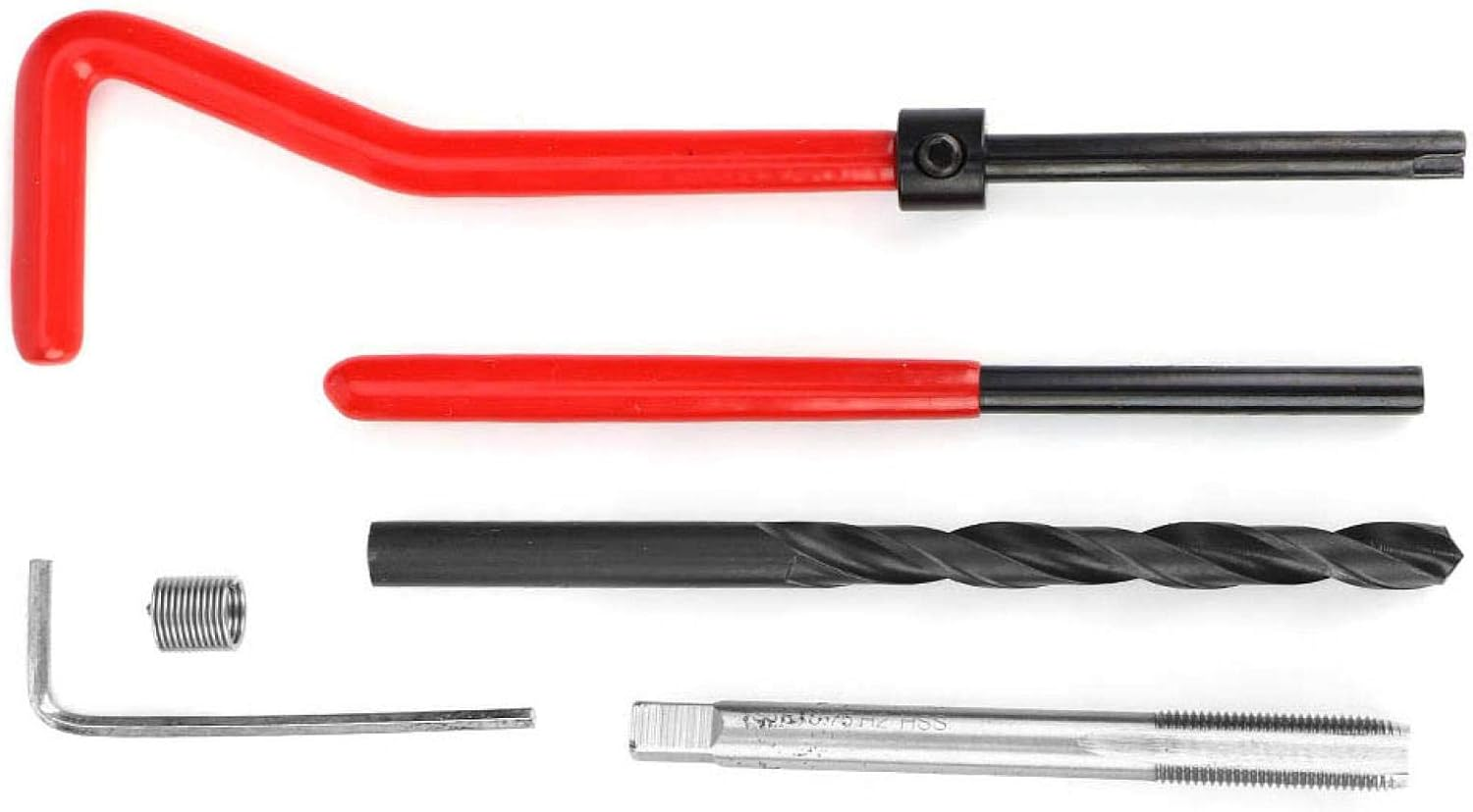 30Pcs Thread Repair Kit M6X0.75 Helicoil Kit Thread Insert Repair Tool Six-Piece Suit for Female Thread Repairing