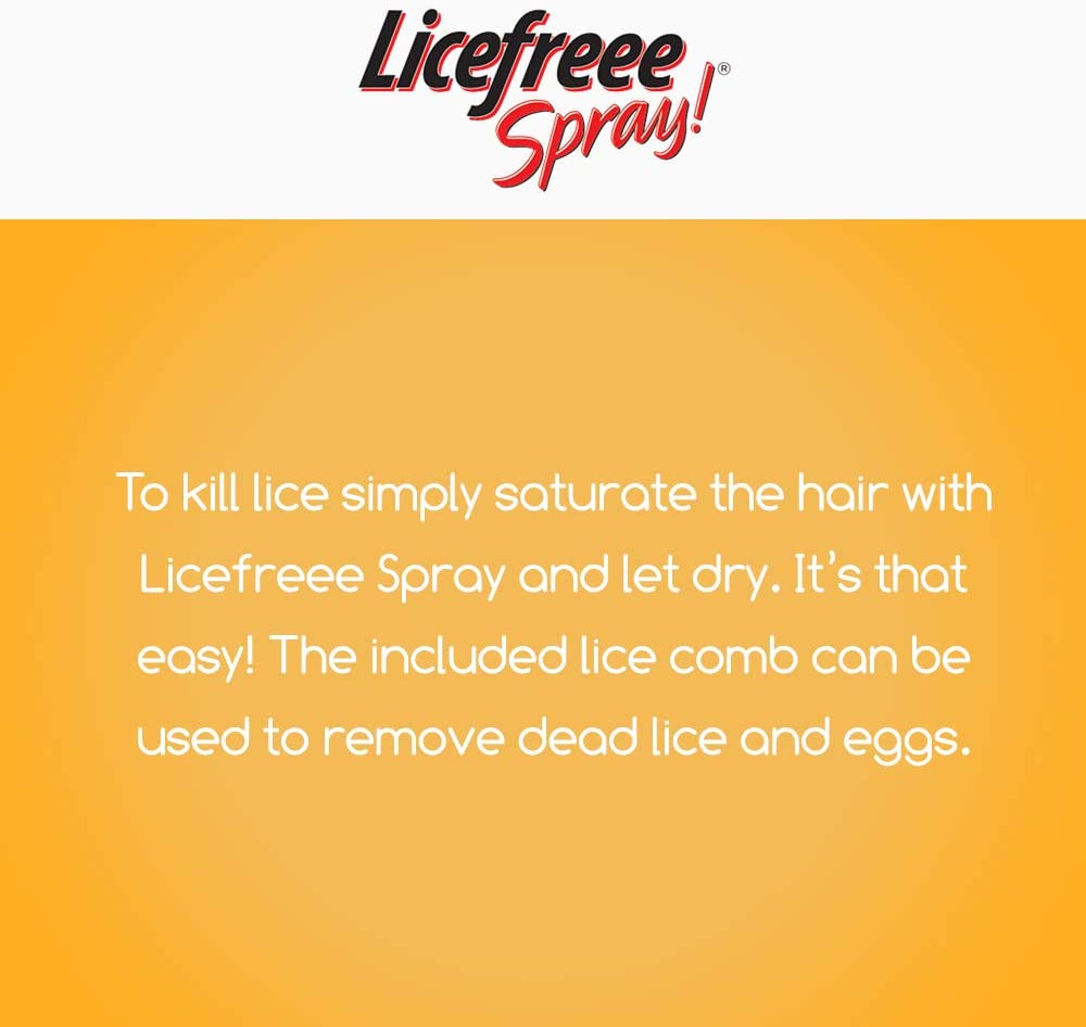 Licefreee Spray, Instant Head Lice Treatment Spray Bottle with Metal Comb, 6-Ounce image number 5
