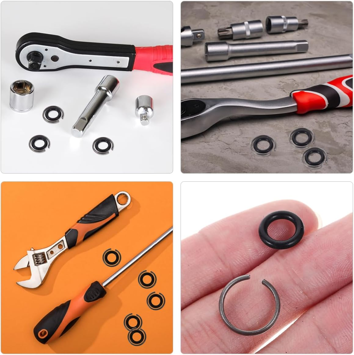 SHINEOFI 8Sets Impact Wrench Socket Retainer -Ring Kit for Power Tool Accessories Retaining for Electric Air Wrenches image number 6