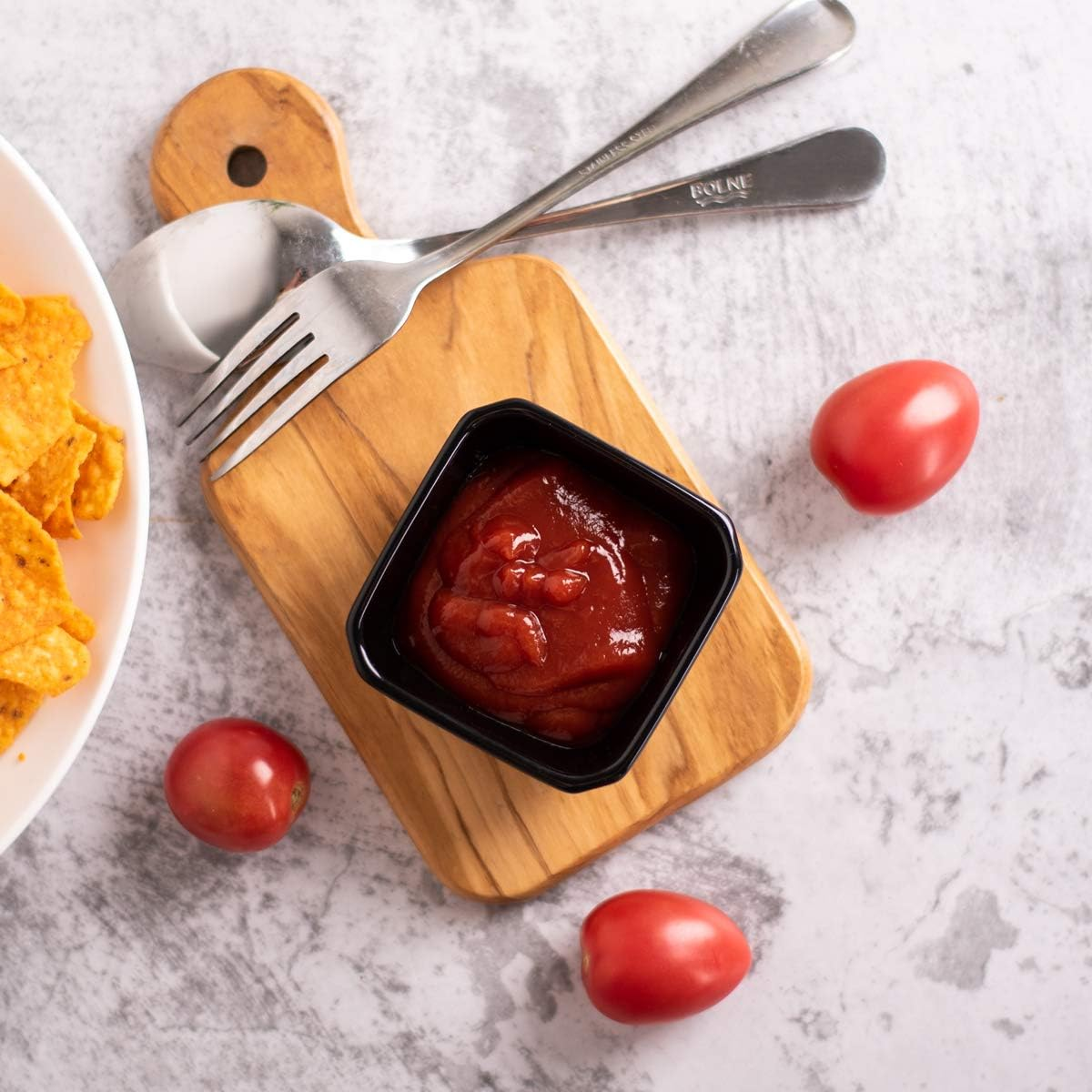 3 Oz Ceramic Dip Bowls Set- Delling Black Dipping Sauce Bowls/Dishes for Tomato Sauce, Soy, BBQ and Other Party Dinner-Chip and Serving Bowls Set - Set of 6 image number 1