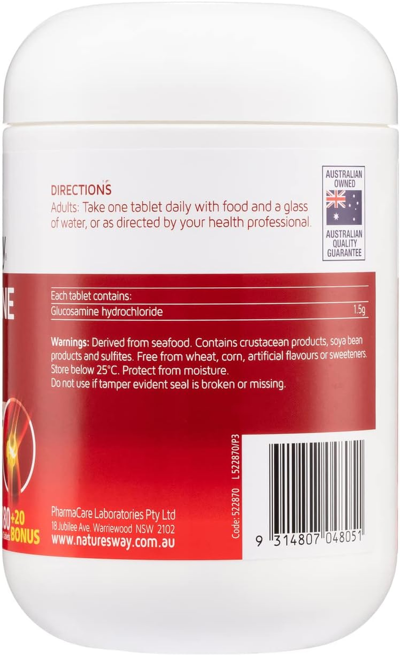 Nature'S Way 1500Mg Joints Health Glucosamine HCL Film Coated 200 Tablets