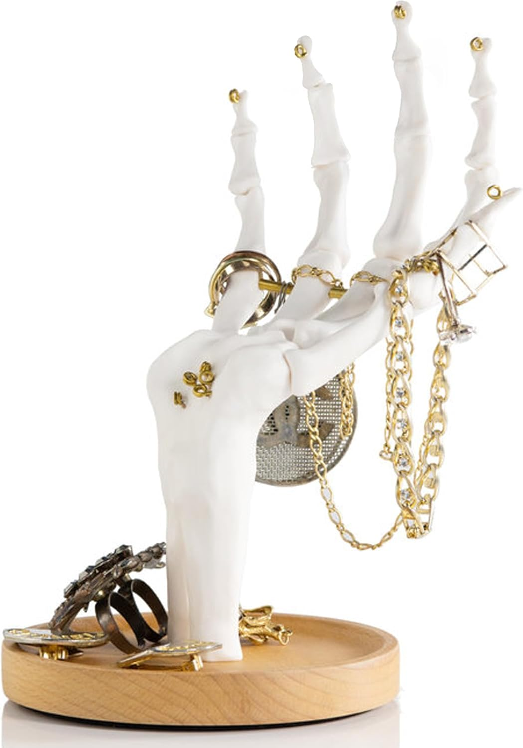 Suck UK Skeleton Hand Jewellery Holder, White image number 3