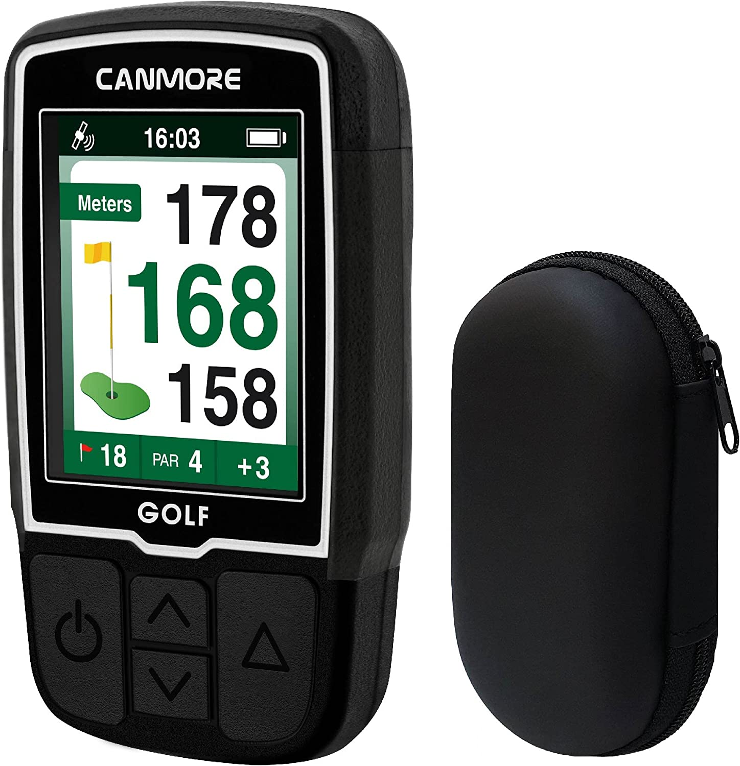 CANMORE Handheld Golf GPS HG200 - Water Resistant Full-Color Display with 41,000+ Essential Golf Course Data and Score Sheet - Free Courses Worldwide and Growing (Orange)