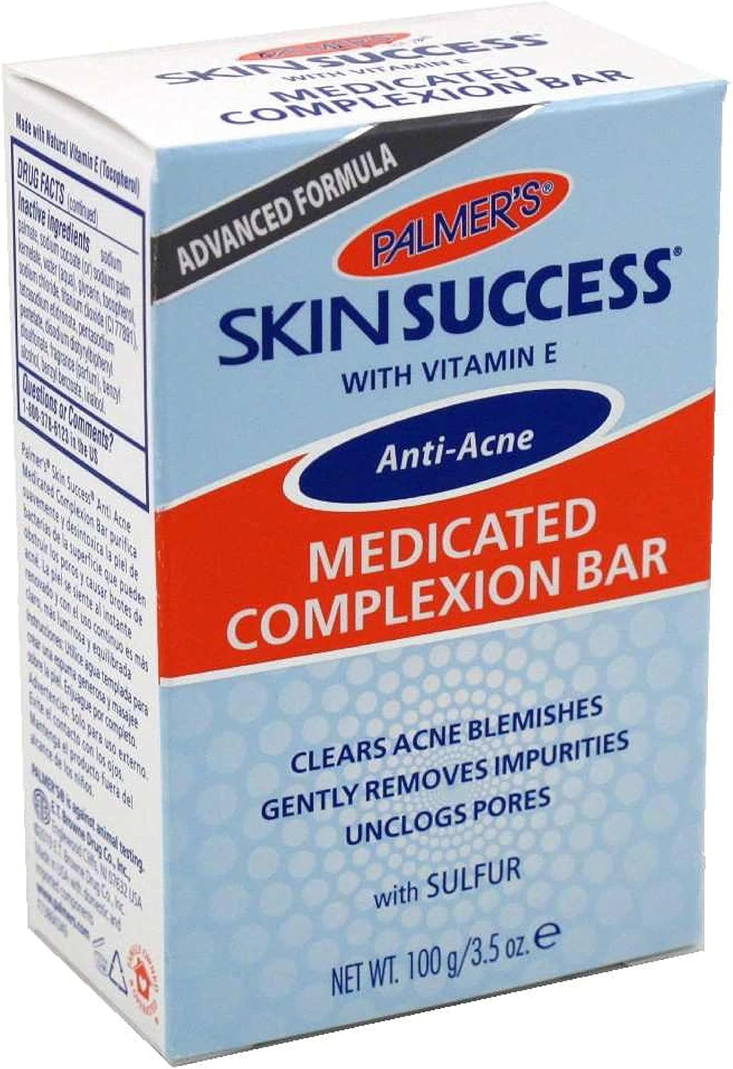 Palmer'S Skin Success Anti-Acne Medicated Complexion Bar - 3.50 Oz image number 3