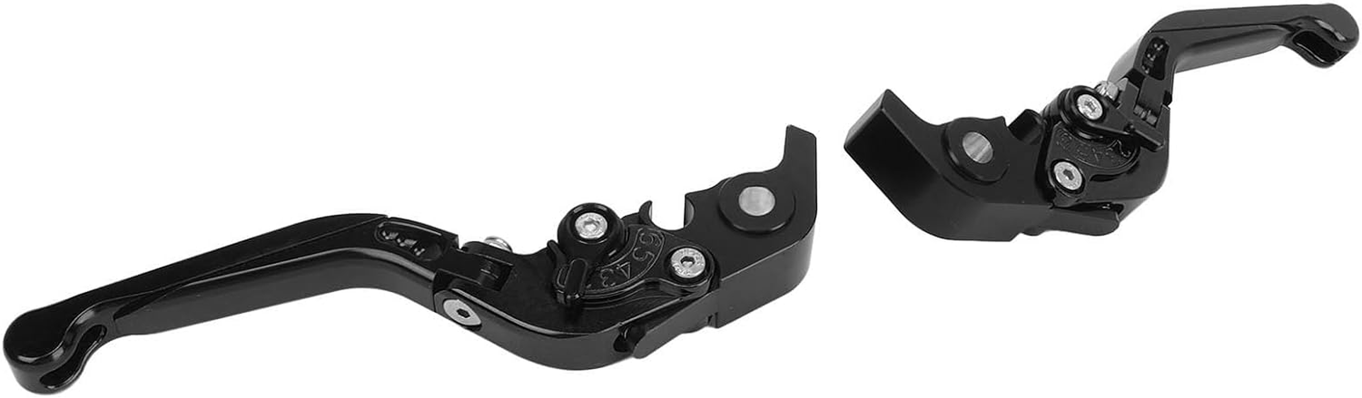 Folding Clutch Levers, Motorcycle Clutch Brake Lever Aluminum Alloy 1 Pair Adjustable Safe High Strength Streetfighter V2 (Black) image number 3