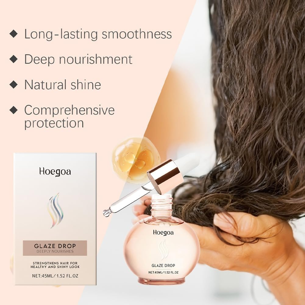 Shine Hair Serum by Gloss Absolu - Wild Rose Hair Gloss Oil, Lightweight Glaze Drops for Frizz Control & Hydration, 45Ml image number 2