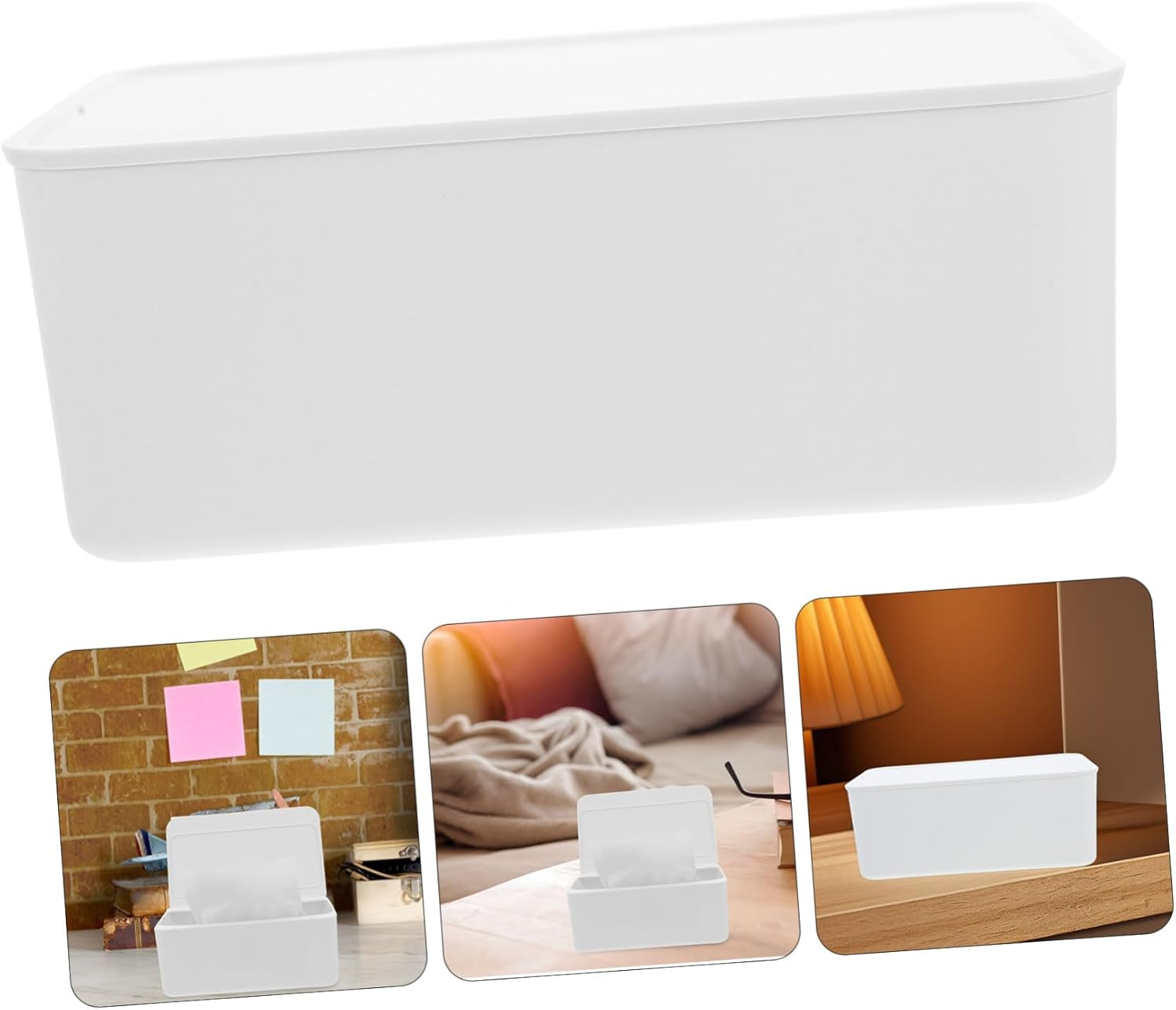ARTIBETTER Facial Tissue Box Wipes Storage Container Lid Compact Wipes Dispenser for Kitchen Easy to Maintain image number 4