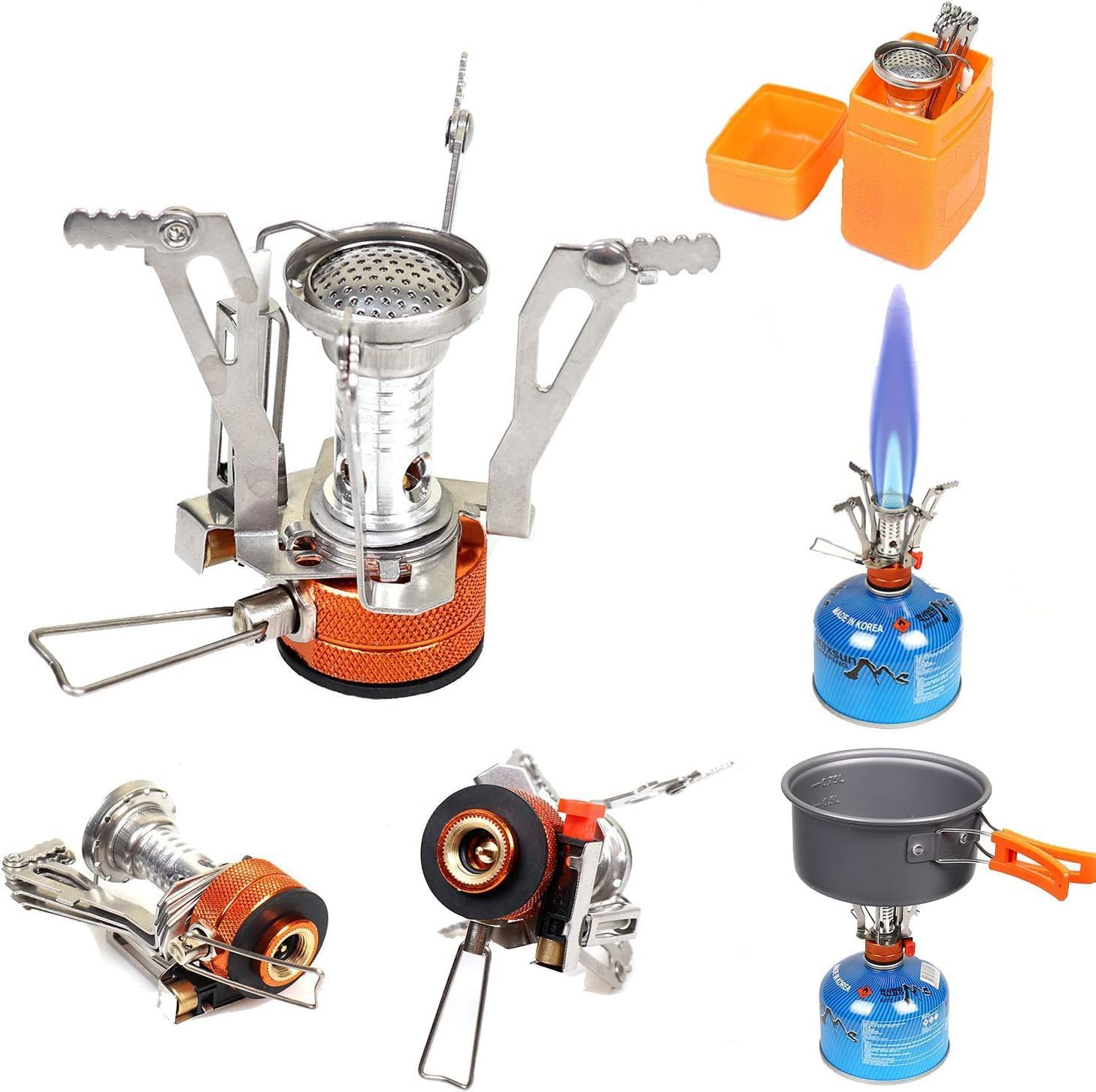 Padarsey Camping Cookware Measuring Kit 1-2 Person O2-3 Person, Folding Knife and Fork, Portable Pan and Pan Set, Hiking for Picnic and Camping image number 3