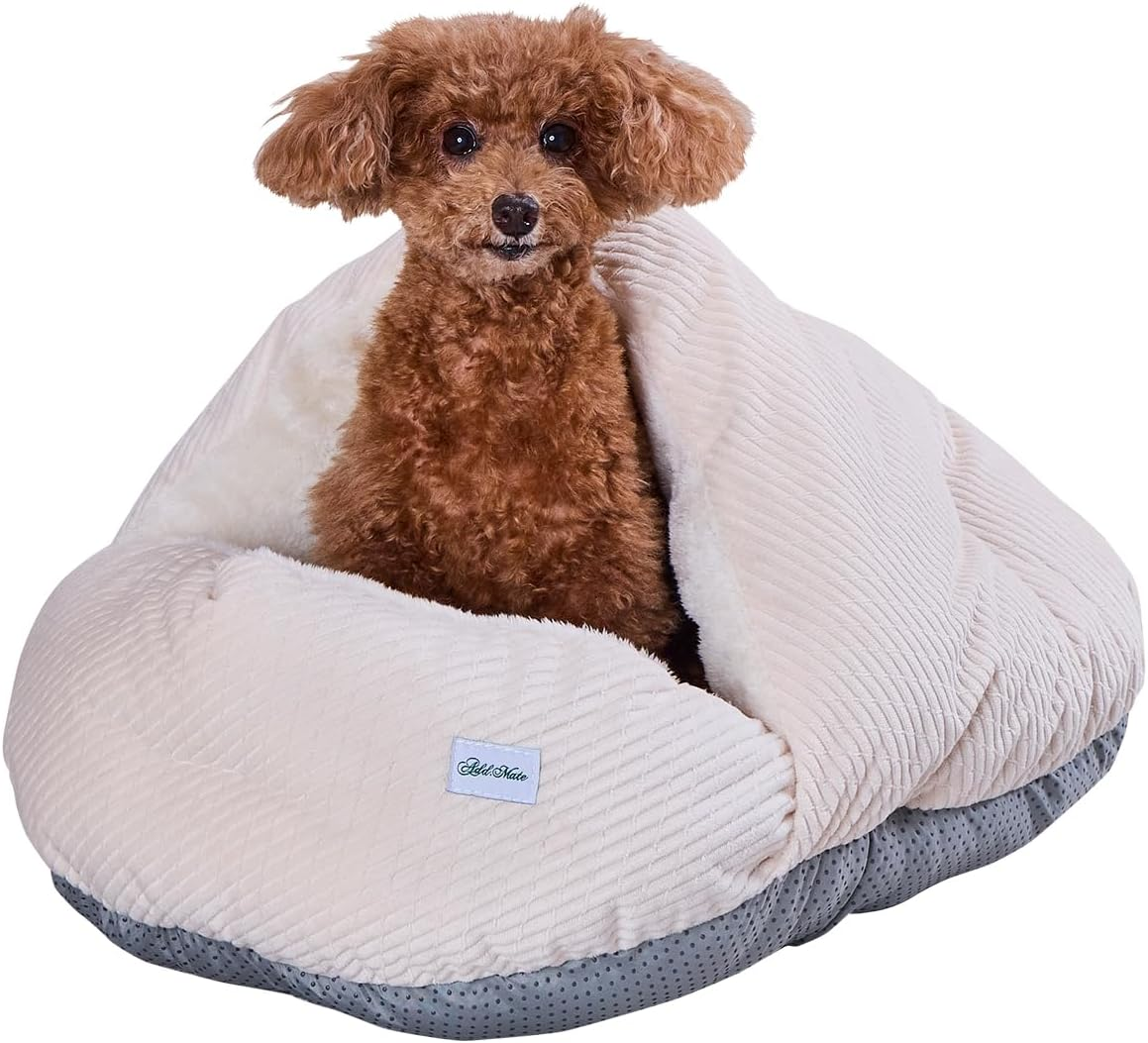 ADD. Mate Cuna Chin Shell Bed for Dogs and Cats, AWA, Milk Ivory