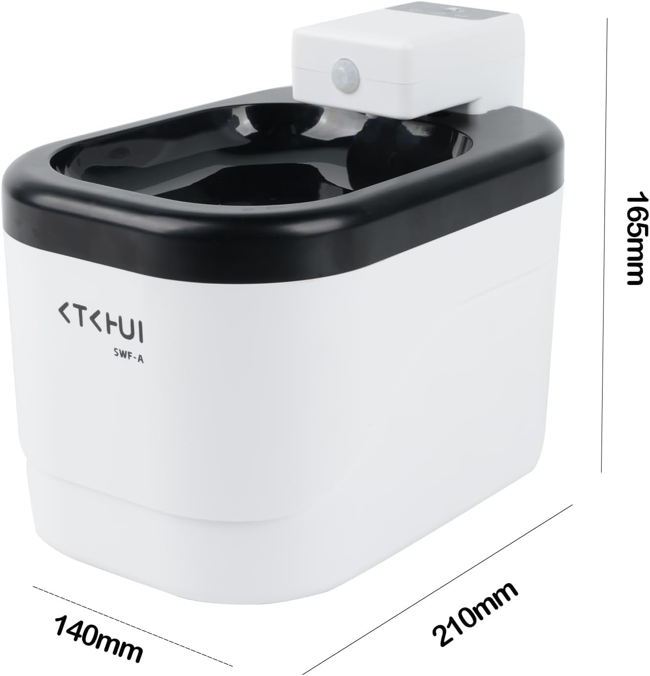 2L Cordless Automatic Water Fountain for Cats Silent Water Pump Filter Rechargeable with Timer & Sensor Mode for Cats image number 2