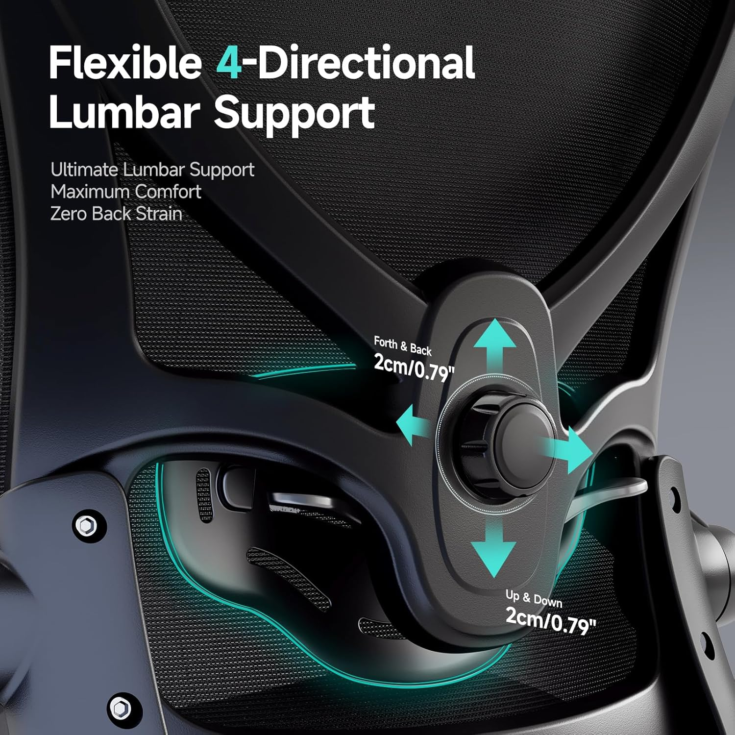 Ergonomic Chair with 3D Headrest, Office Chair with Coat Hanger, Gaming Chair with 2D Lumbar Support & Flip up Arms, Computer Chair Mesh Cushion & Backrest for Office, Study & Meeting,Black