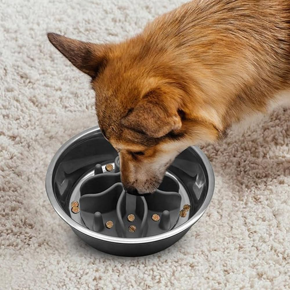 1 Pcs Slow Feeder Cat Bowl Insert,Silicone Slow Feeders for Cats and Dogs,Anti Slip Slow Food with Suction Cup,For Small, Medium, Large Dogs and Cats