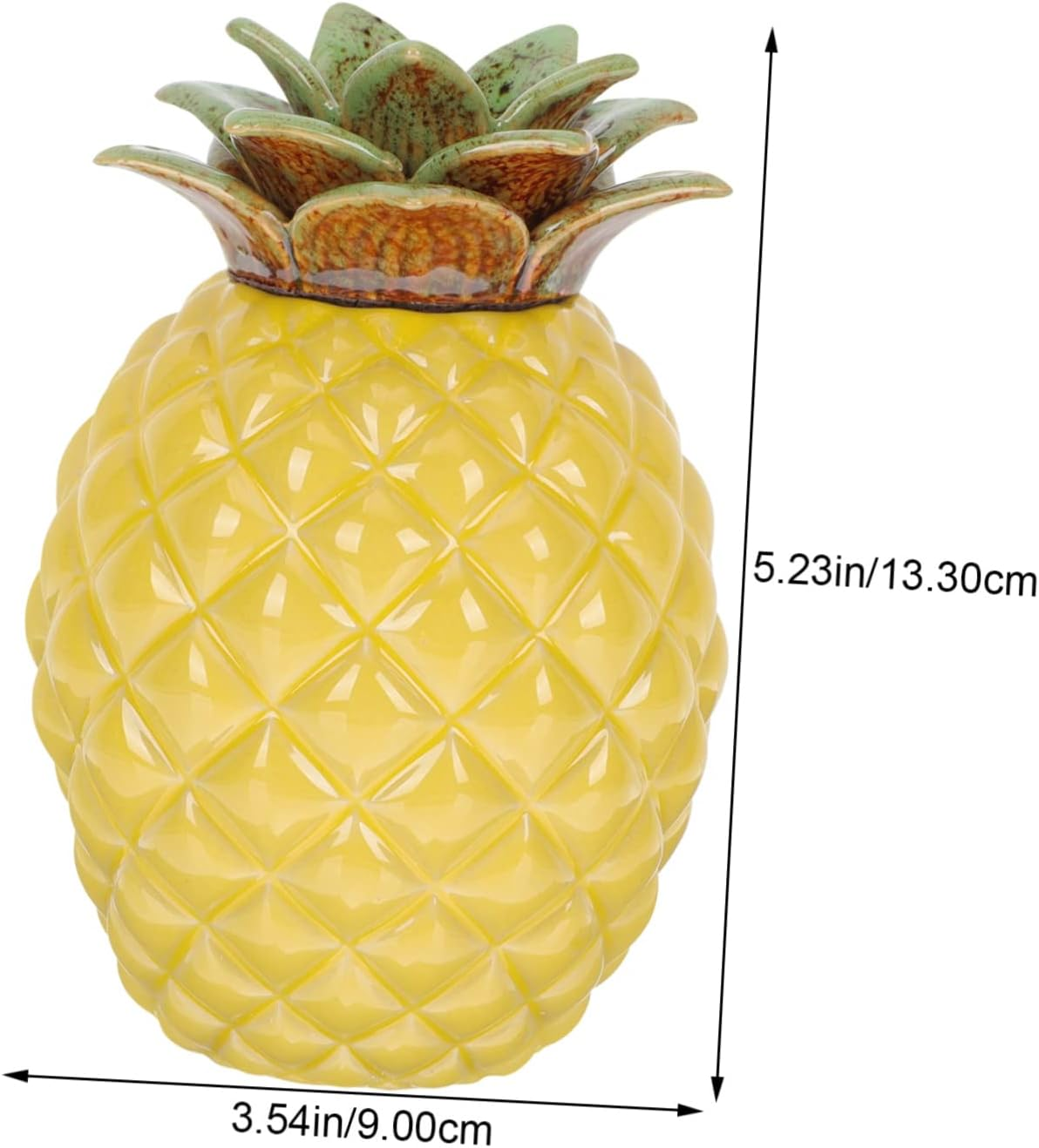 GOOHOCHY Ceramic Tea Airtight Jar Pineapple Shape Sealing Canister with Lid Portable Tea Storage Box for Travel Home Office Kitchen Organizer Food Jar image number 5
