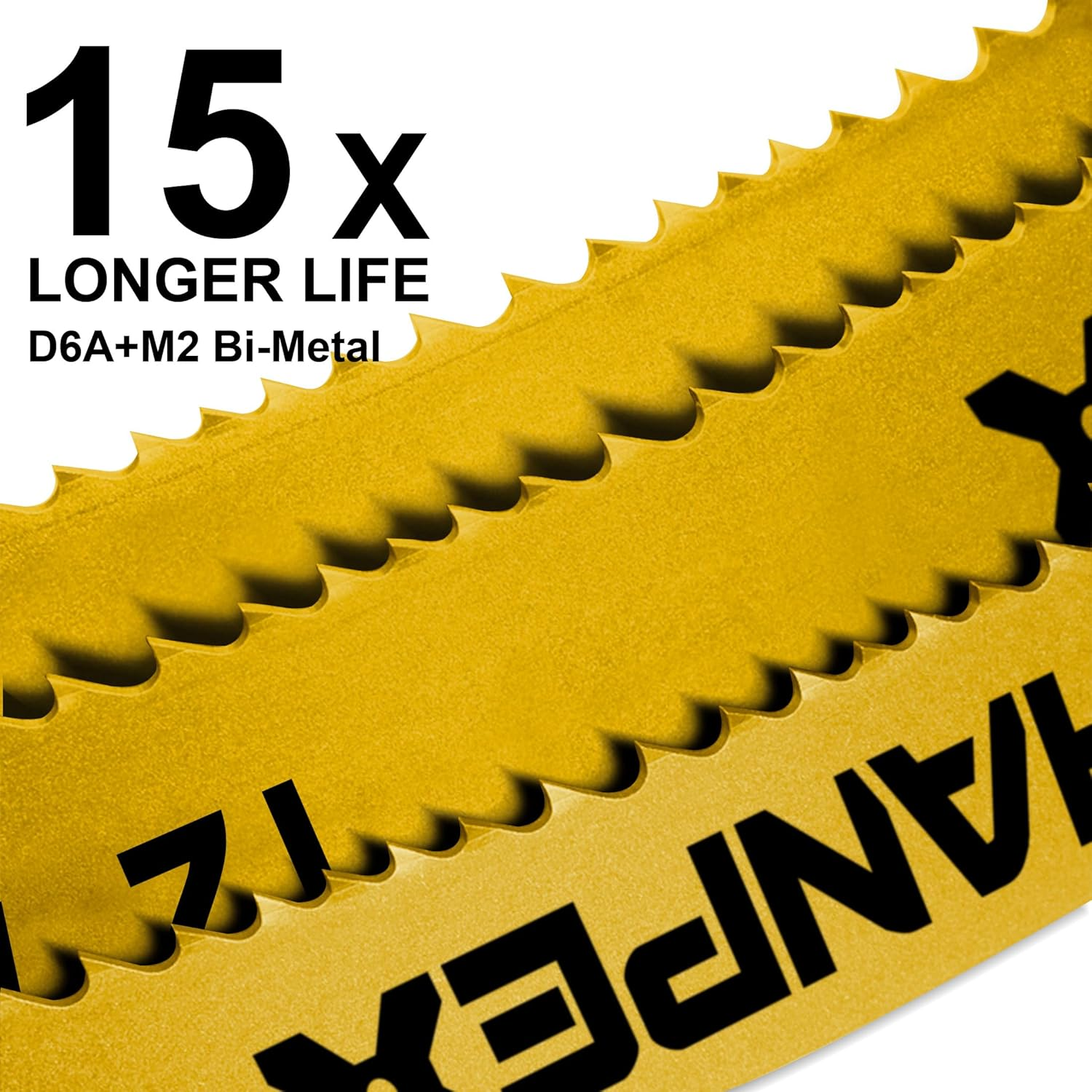 Hanpex Hacksaw Replacement Blade Sets (10 Pack) High Speed 3Pc. 18TPI / 3Pc. 24TPI / 4Pc. 32TPI- 300Mm (12") Length Hack Saw Blade - Bi-Metal HSS Cutting Blades image number 4