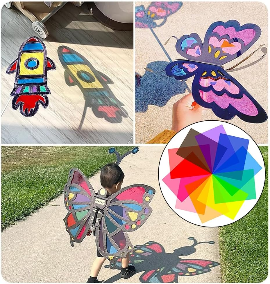 QOOWFEANIG 9Pcs Color Correction Gel Light Filter,Transparent Color Filter Film for Lamps, Headlights & Studio Strobes,High-Quality LED & Photography Lighting Gel for Precise Color Adjustment image number 2