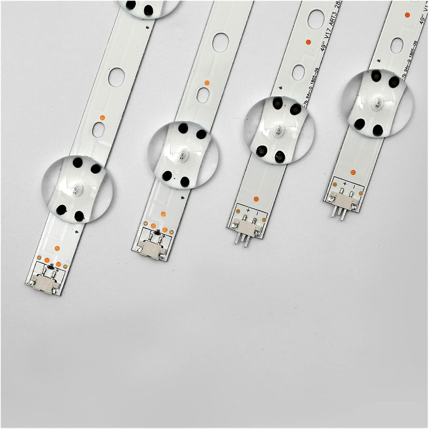 TILEZE 4Pcs LED Backlight Strip 49'' TV 6916L-2862A 6916L-2863A V17 49 R1+L1 ART3 49UJ670V-ZD 49UJ651V LC490DGG(FK)(MD) Fit for LG image number 1