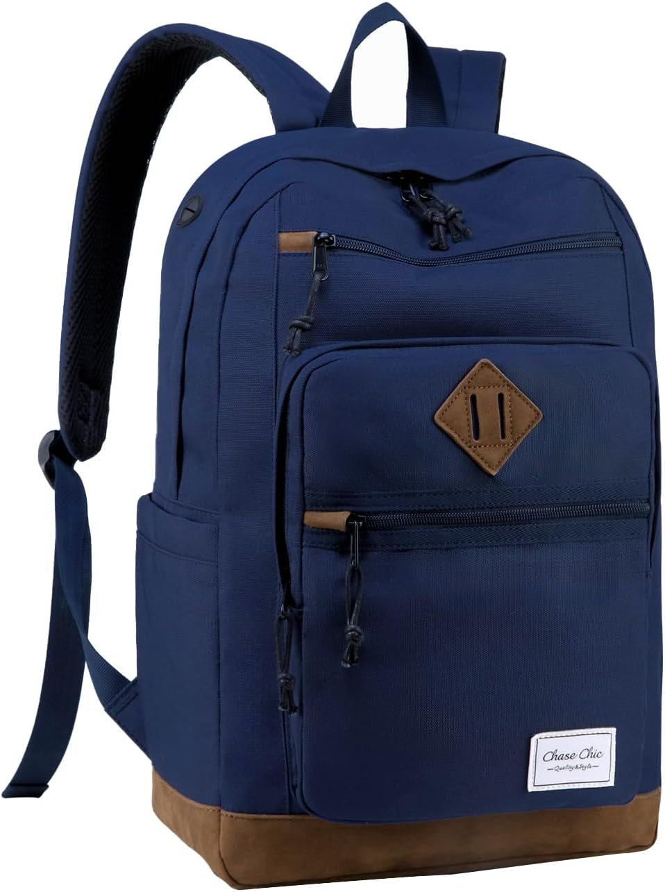 Chase Chic Backpack for Men Women, Causal Travel School Bag 15.6 Inch Lightweight Laptop Backpacks for Teenage Girls Boys