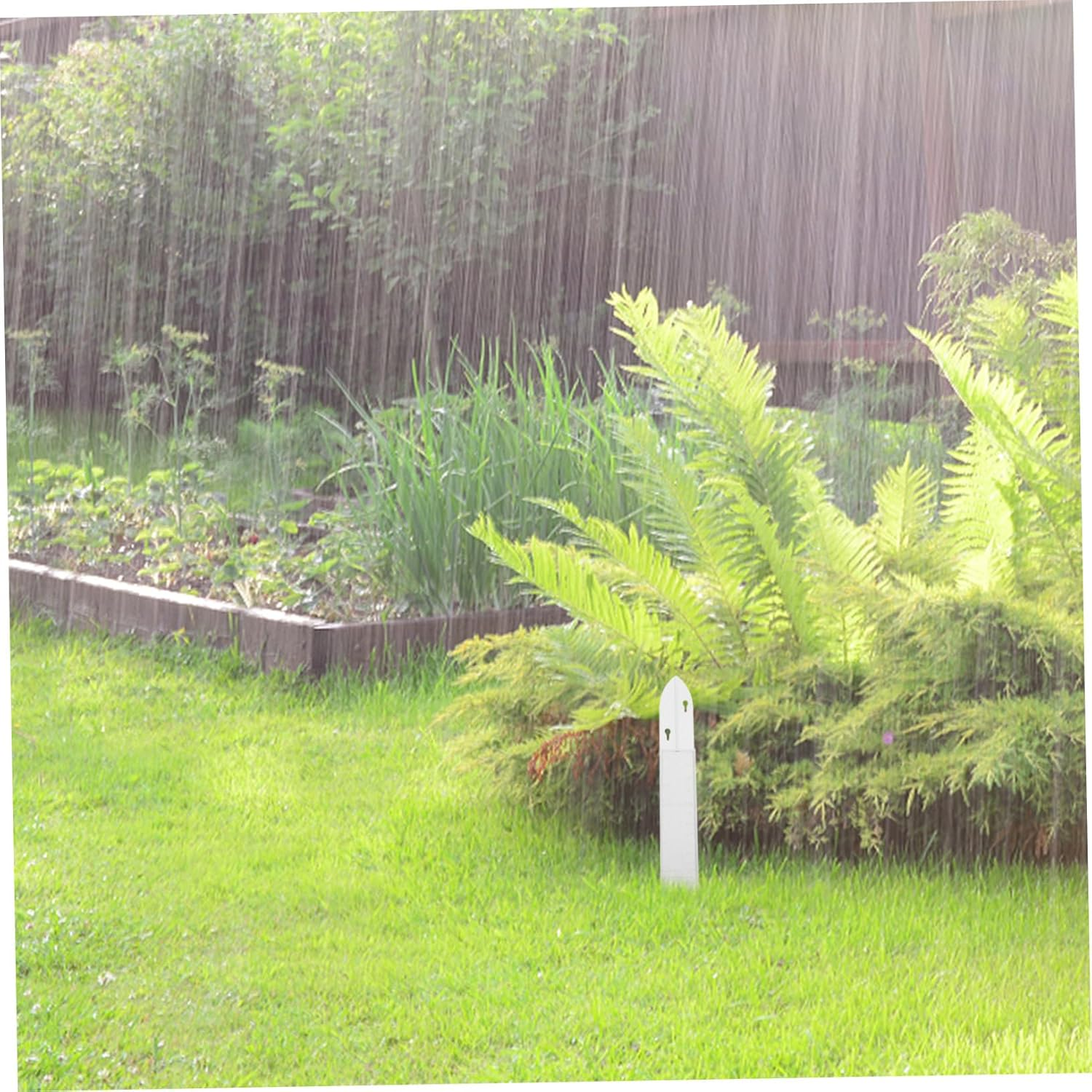 INOOMP Outdoor Rain Gauge Plastic Rainfall Measuring Container with Graduated Scale for Garden Lawn Patio Weather-Resistant Rainwater image number 5