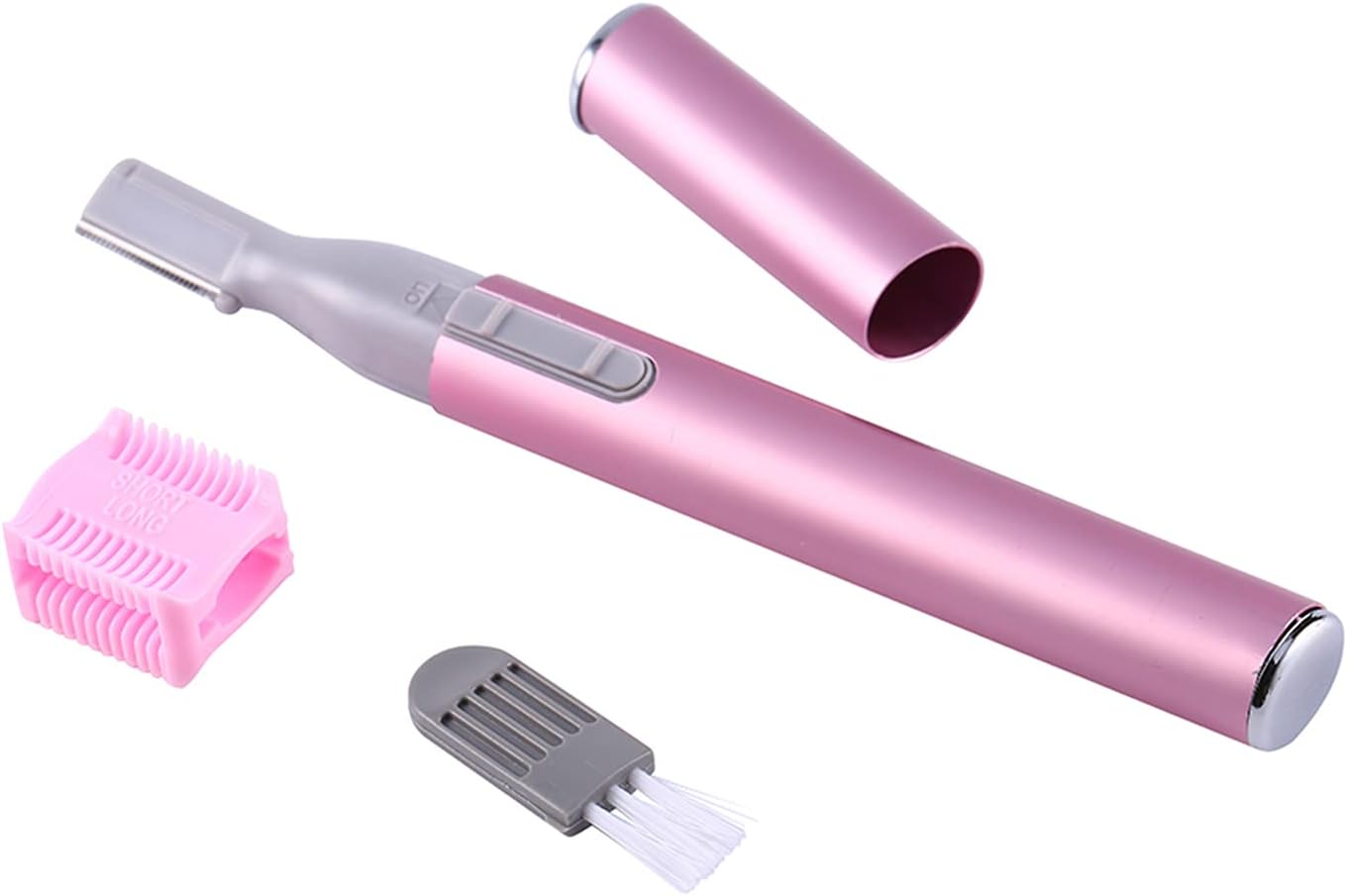 Pink Electric Hair Clipper, Women'S Beauty Tool + Cleaning Brush and Eyebrow Comb, Easy to Carry, Suitable for Face, Arms and Legs [Hair Removal] image number 4