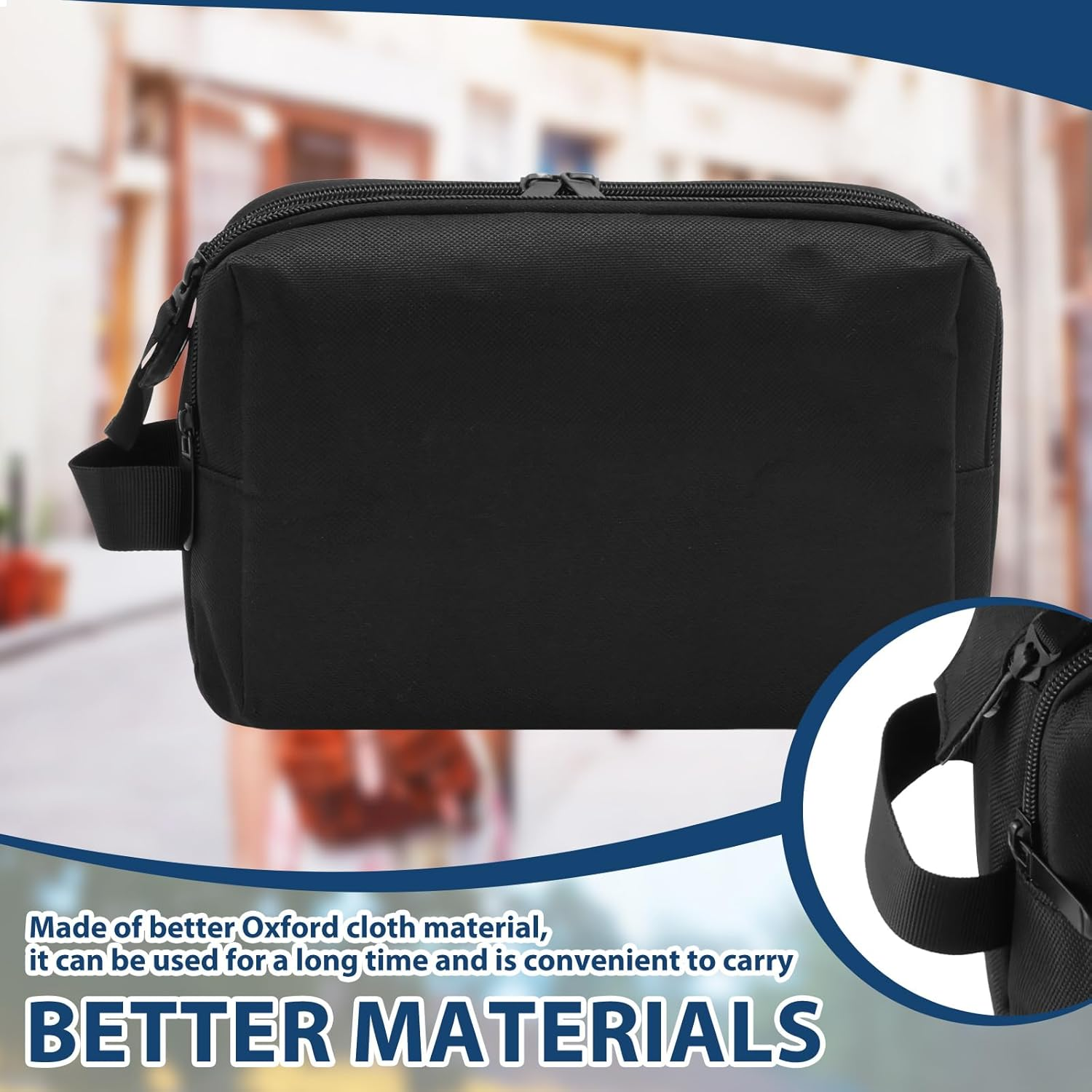 Awobepl Travel Toiletry Bag, Large Capacity Women'S Cosmetic Bag, Wide Open Double Zipper Shaving Bag for Shaving Accessories image number 4