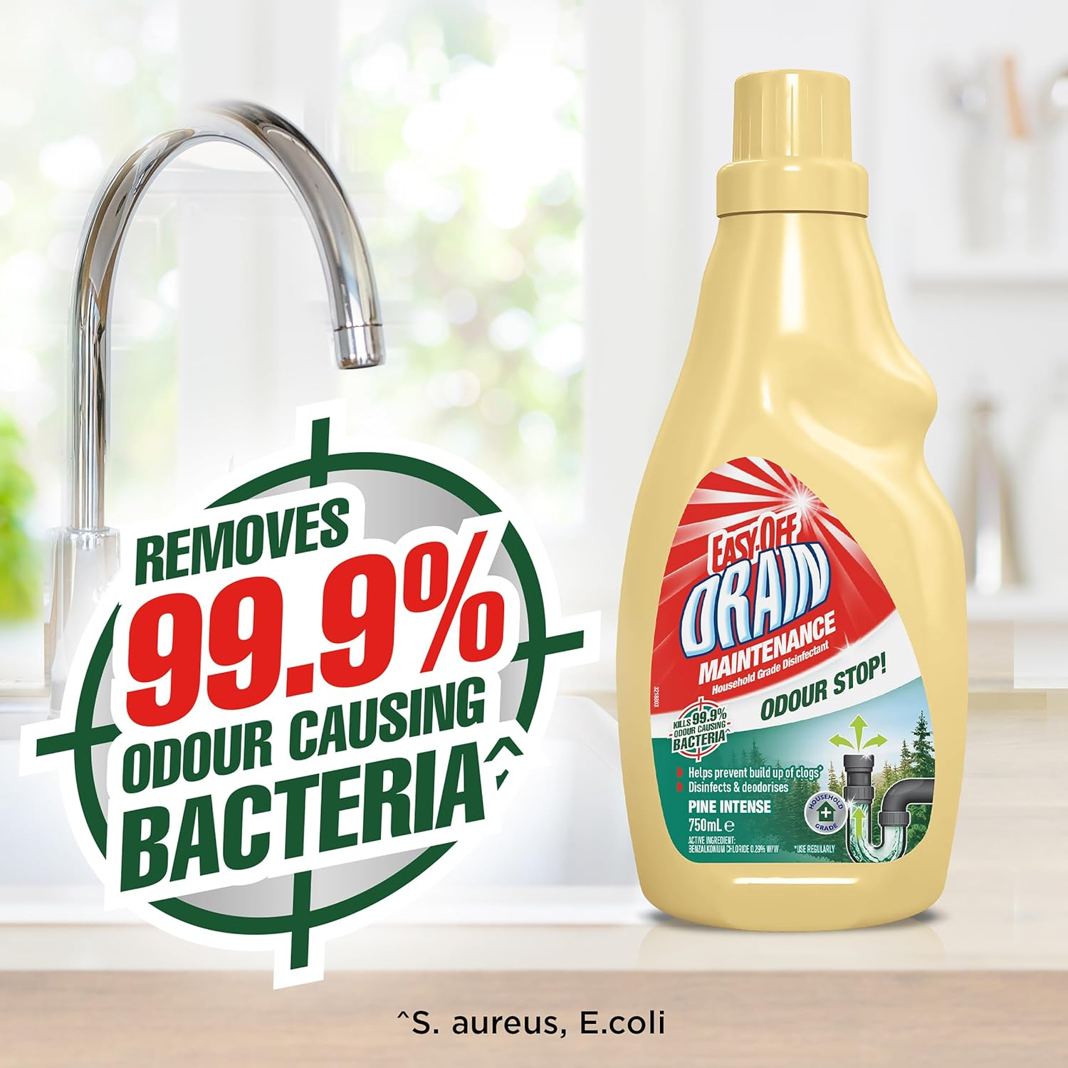 Easy-Off Bam Pine Intense Drain Maintenance Odour Stop 750 Ml image number 1