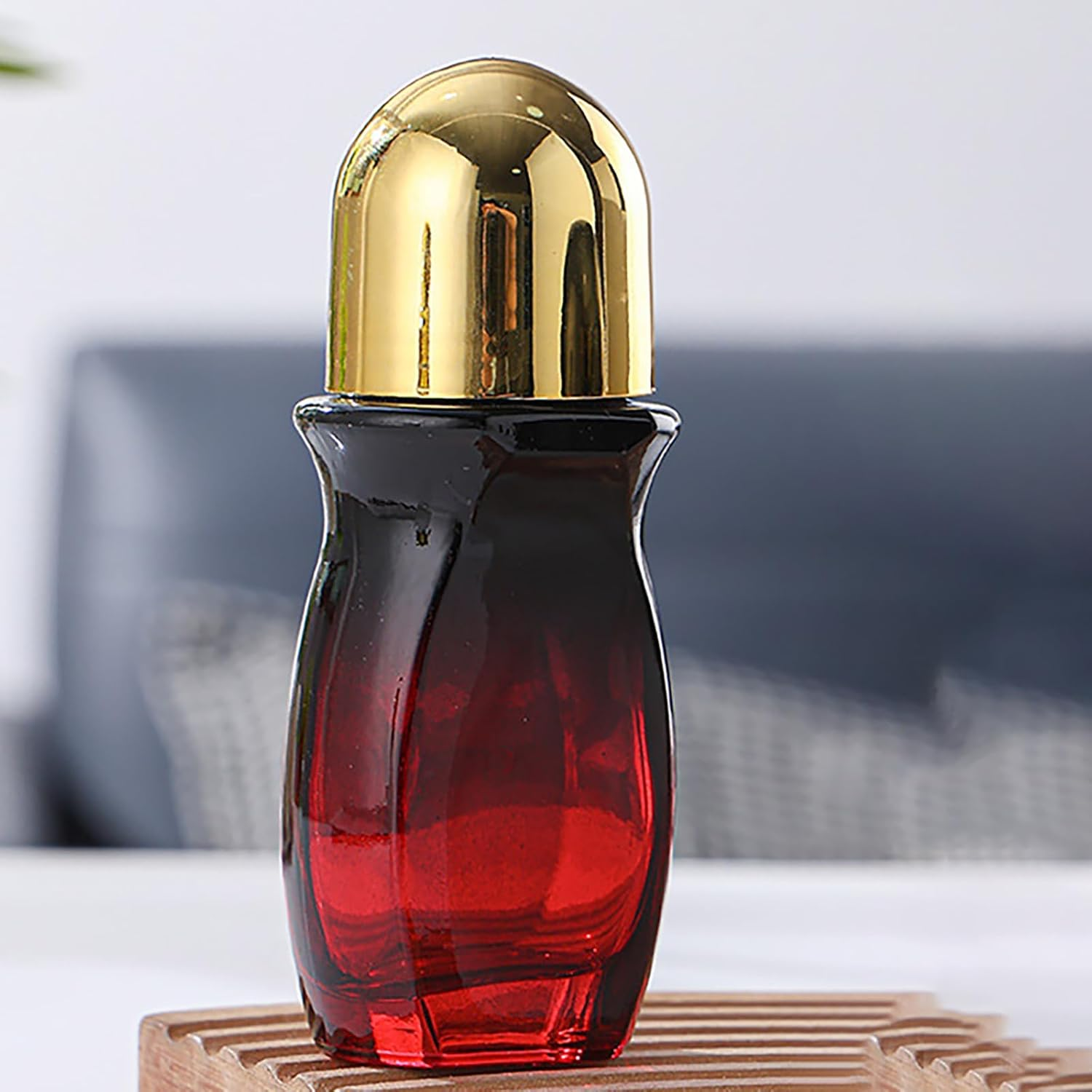 1.7 Oz/50Ml Roll on Bottles Rollerball Bottle Glass Roller Bottles with Plastic Roller Ball Container for Castor Oil Essential Oils