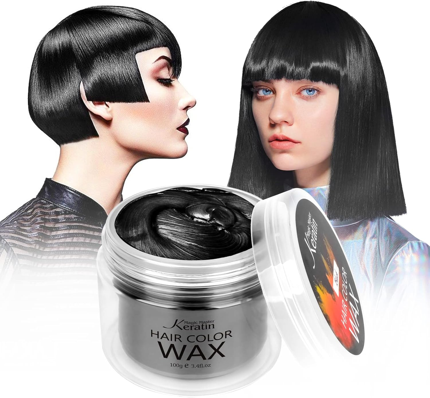 Hair Colour Wax, Magic Master Keratin Temporary Hairstyle Cream Instant Coloured Clay for Men and Women Party, Festival, Cosplay (Marshmallow Pink)