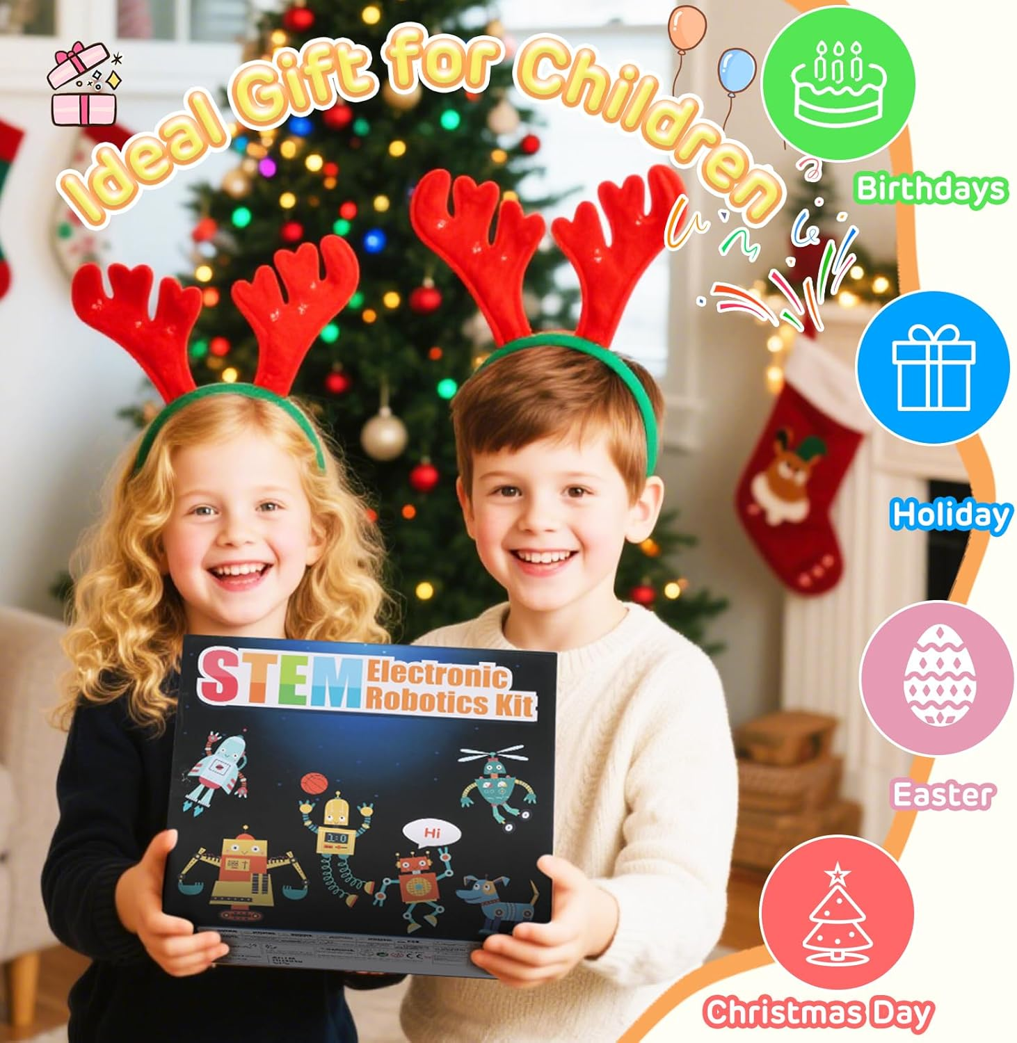 STEM Robotics Science Kits for Kids 6-12,6 Set STEM Toys for Boys Girls 8-12, Engineering Building Toy Electronic Motor Robot Craft, Christmas Birthday Gifts Toys for Boys Girls 6 7 8 9 10 11 12 image number 3