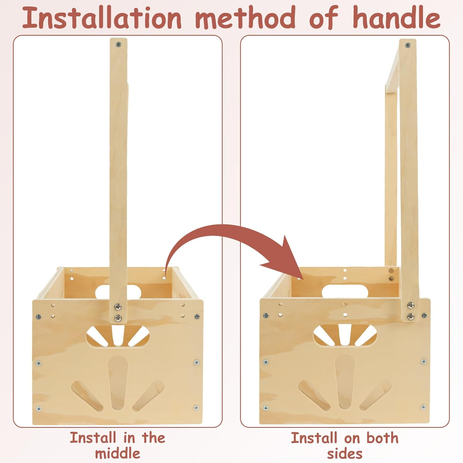 Wood Baby Crate Closet Kit Sturdy Neonate Storage Crate Easy to Install Baby Wood Box Storage Solid Versatile Newborn Boy Girl Welcome Basket for New Present image number 4
