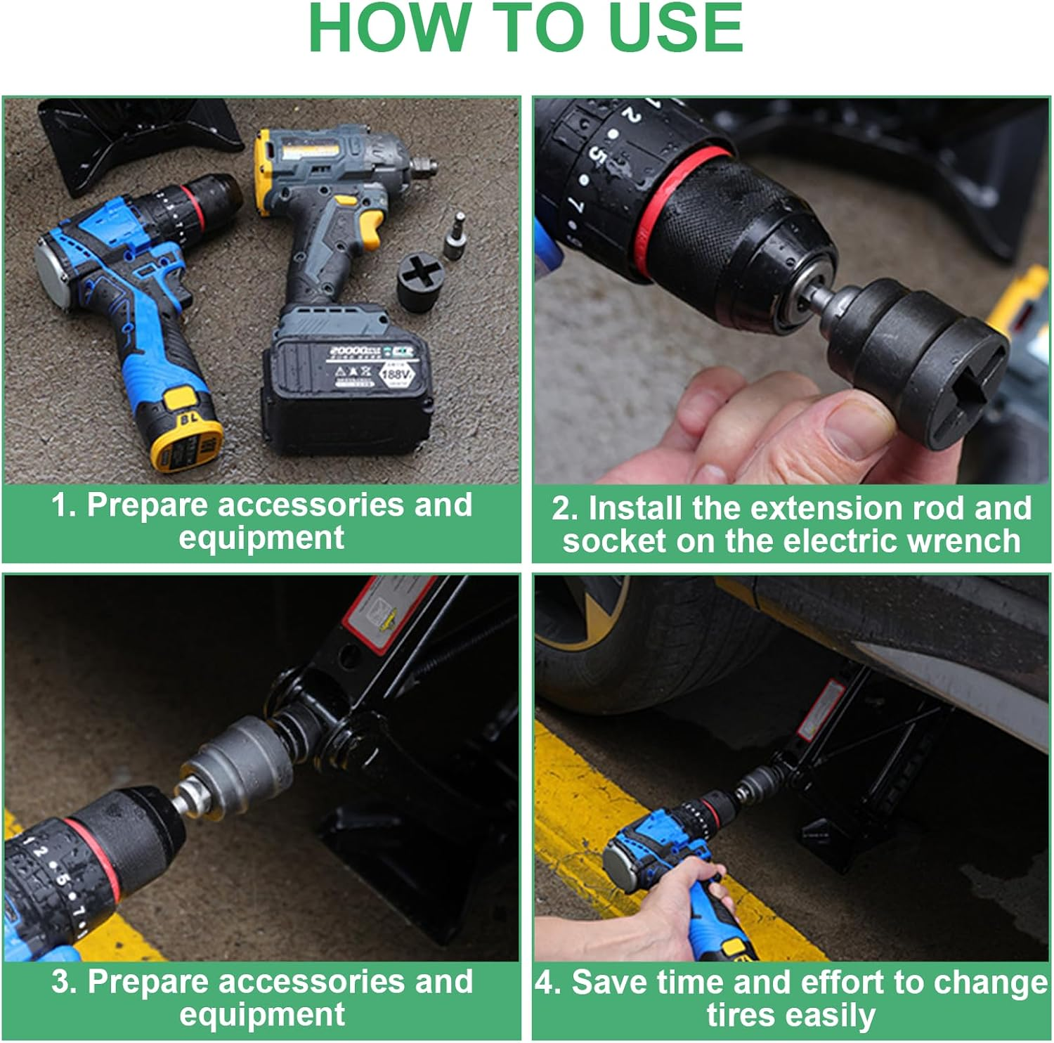Trailer Jack Drill Adapter, Universal Jack Socket Adapter for Hand Drill, Quick and Labor-Saving for Trailer, RV, Truck, and Auto Repair image number 3