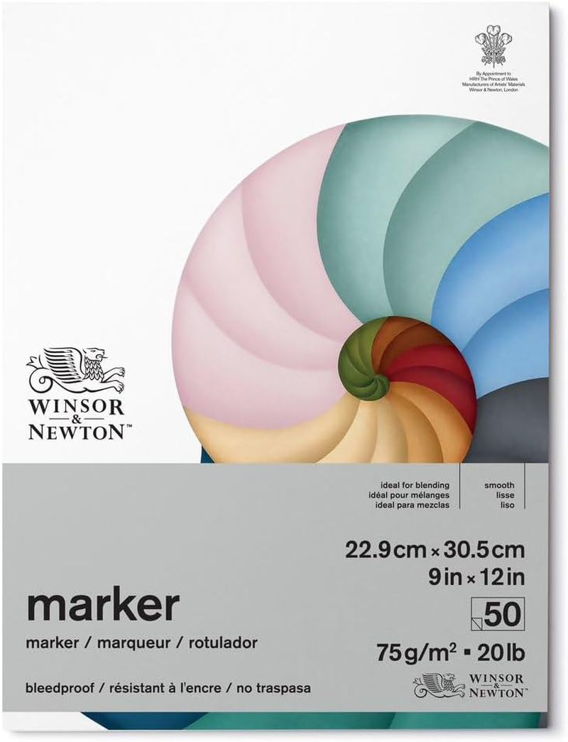 Winsor & Newton 6002007 Marker Paper, White, 27.9 X 35.6 Cm, 50 Sheets Pad, 75 G/M&sup2; image number 6