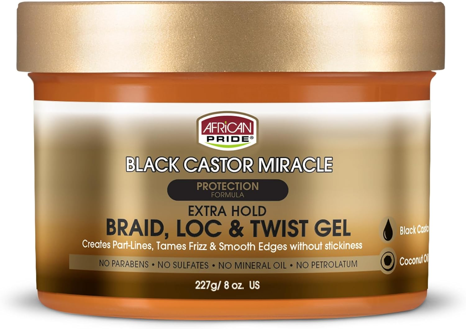 African Pride Blackcastor Miracle Braid Lock Twist Gel 8Oz image number 3