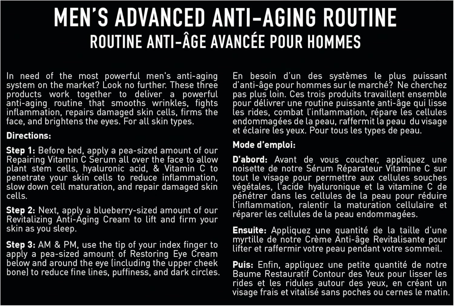 Brickell Men'S Advanced Anti-Aging Routine, Night Face Cream, Vitamin C Facial Serum and Eye Cream, Natural and Organic, Unscented image number 5