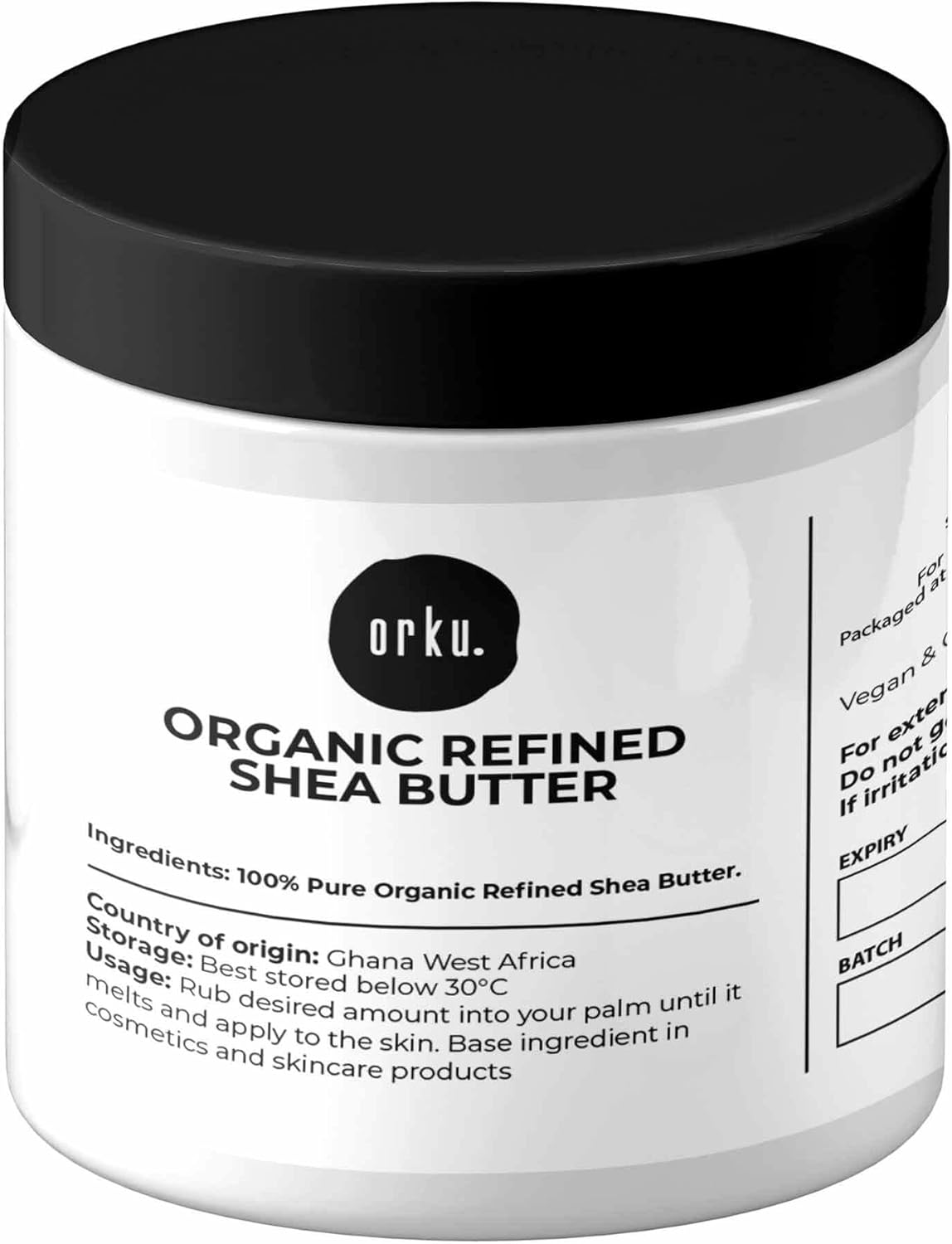 500G Refined Shea Butter Jar - Organic Pure African Karite Moisturiser image number 2