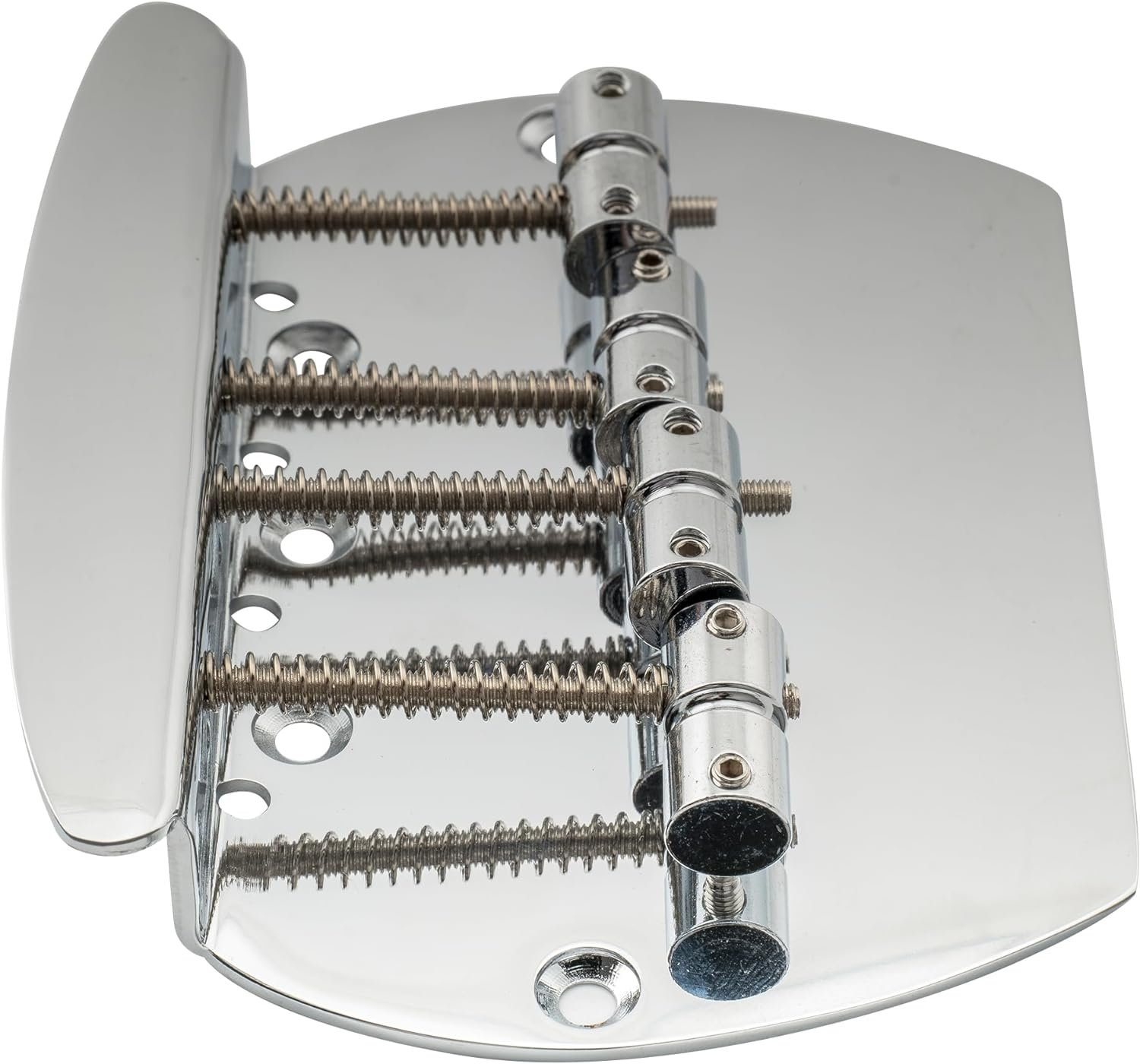 Musiclily Pro 57Mm(2-1/4 Inch) Dual Load 4-String Bass Bridge for Music Man Style Bass, Chrome - Gold image number 3