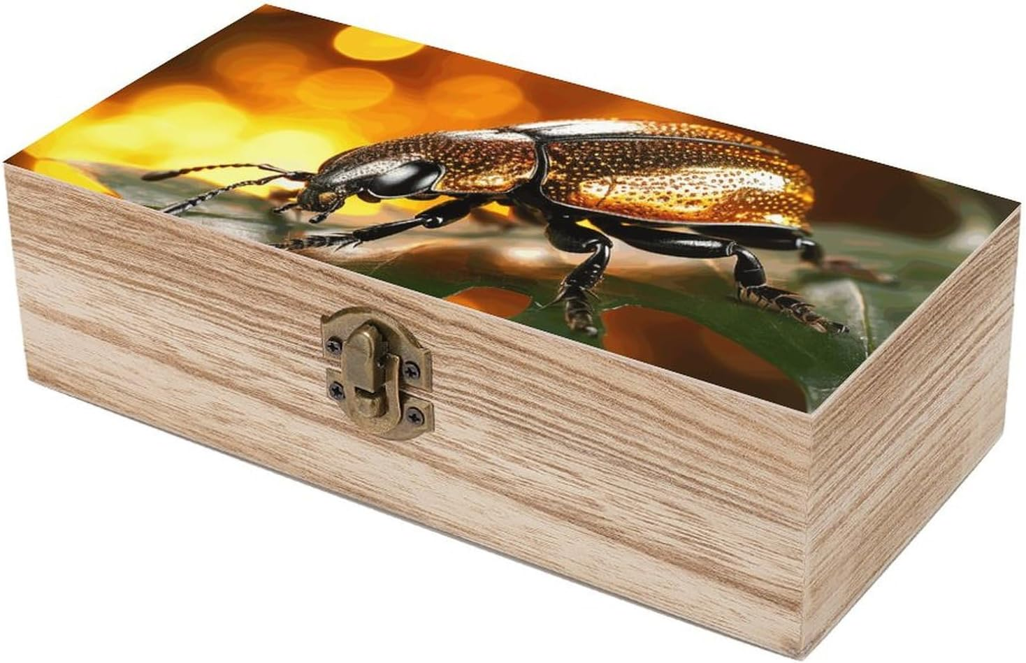 Ladybug Wooden Box Wood Wedding Keepsake Boxes with Lids Small Decorative Boxes Lightweight Wooden Memory Storage Box for Crafts Keepsakes Jewelry Photo Letter Storage image number 5