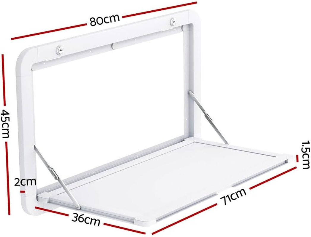 Weisshorn Caravan Table 800 X 450Mm Camping Motorhome Folding Lockable White image number 4