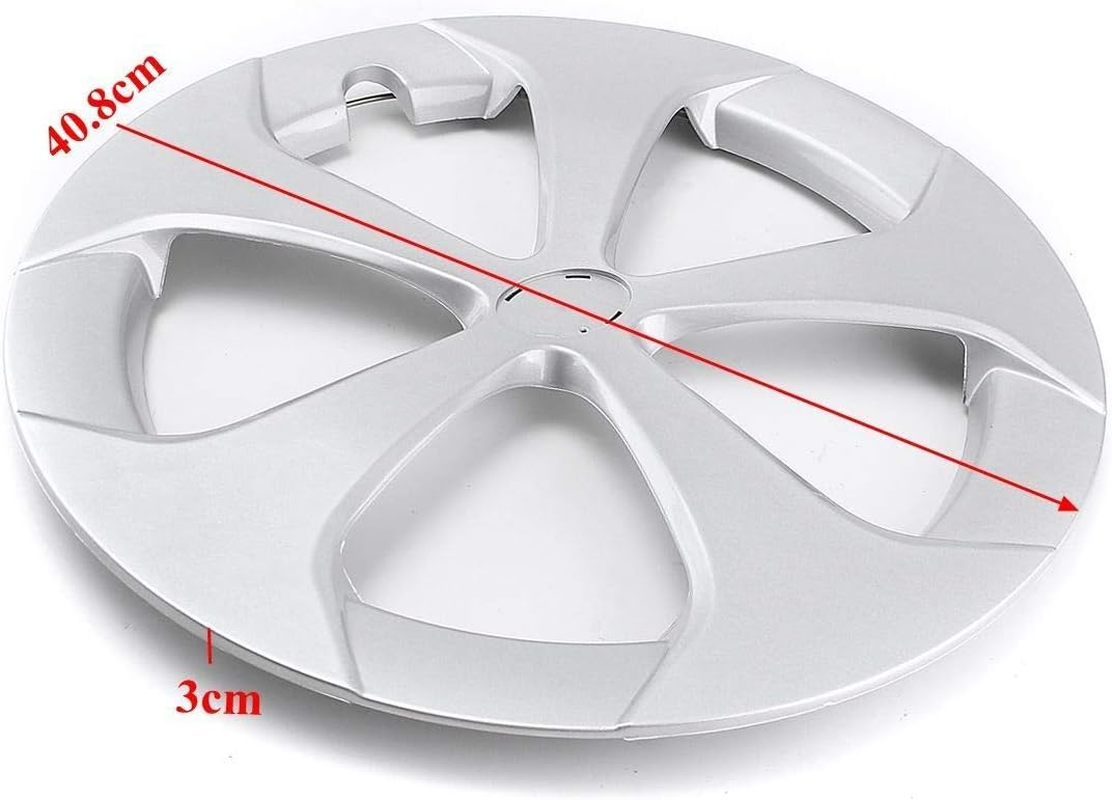 QXKSPG #4260247060 16" 5-Spoke Silver Hubcap Wheel Cover, for Toyota, for Prius Prius C 2012 2013 2014 2015 570-61167 61167 Wheel Trims Set image number 2
