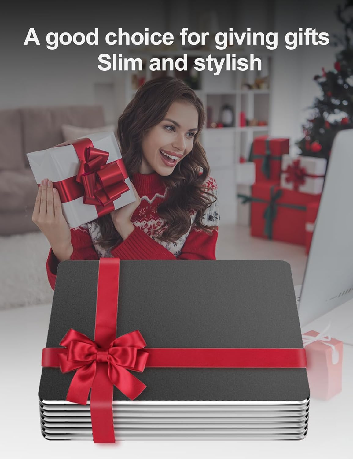 Hard Black Metal Aluminum Mouse Pad Mat Smooth Magic Ultra Thin Double Side Mouse Mat Waterproof Fast and Accurate Control for Gaming and Office(Medium 9.45X7.87 Inch) image number 3