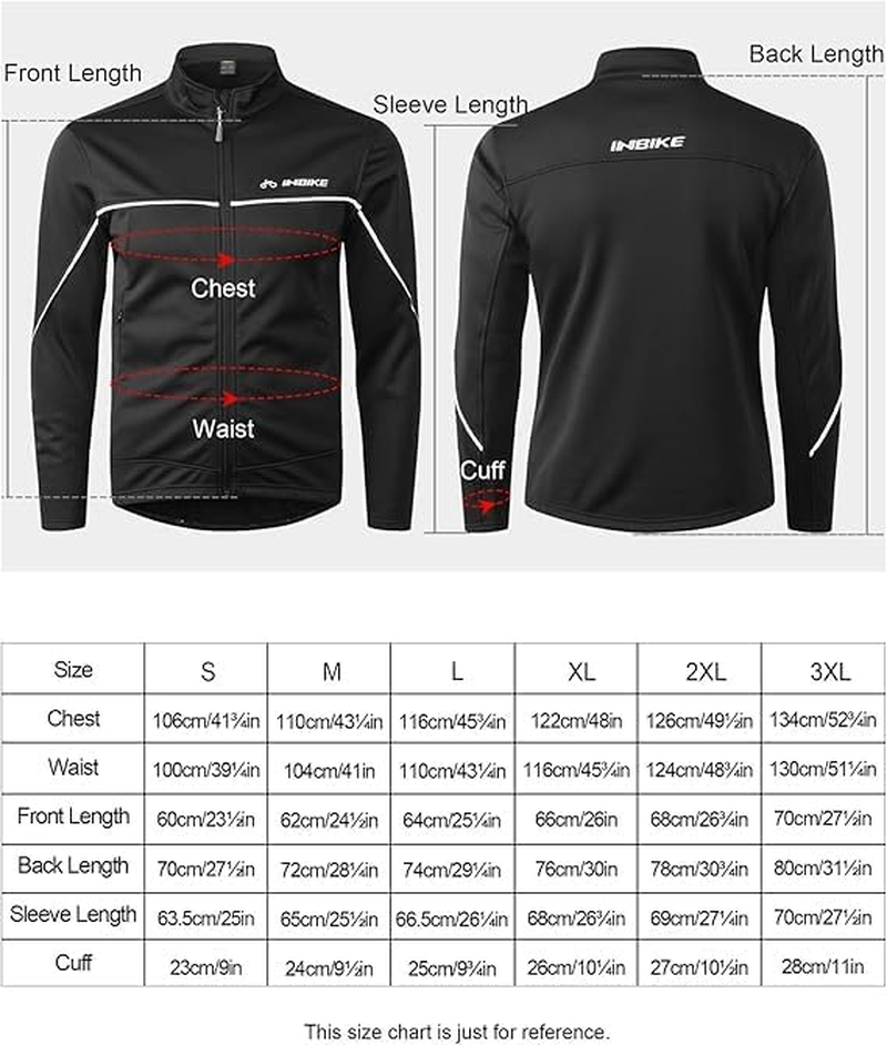 INBIKE Winter Men'S Windproof Thermal Cycling Running Jacket image number 2
