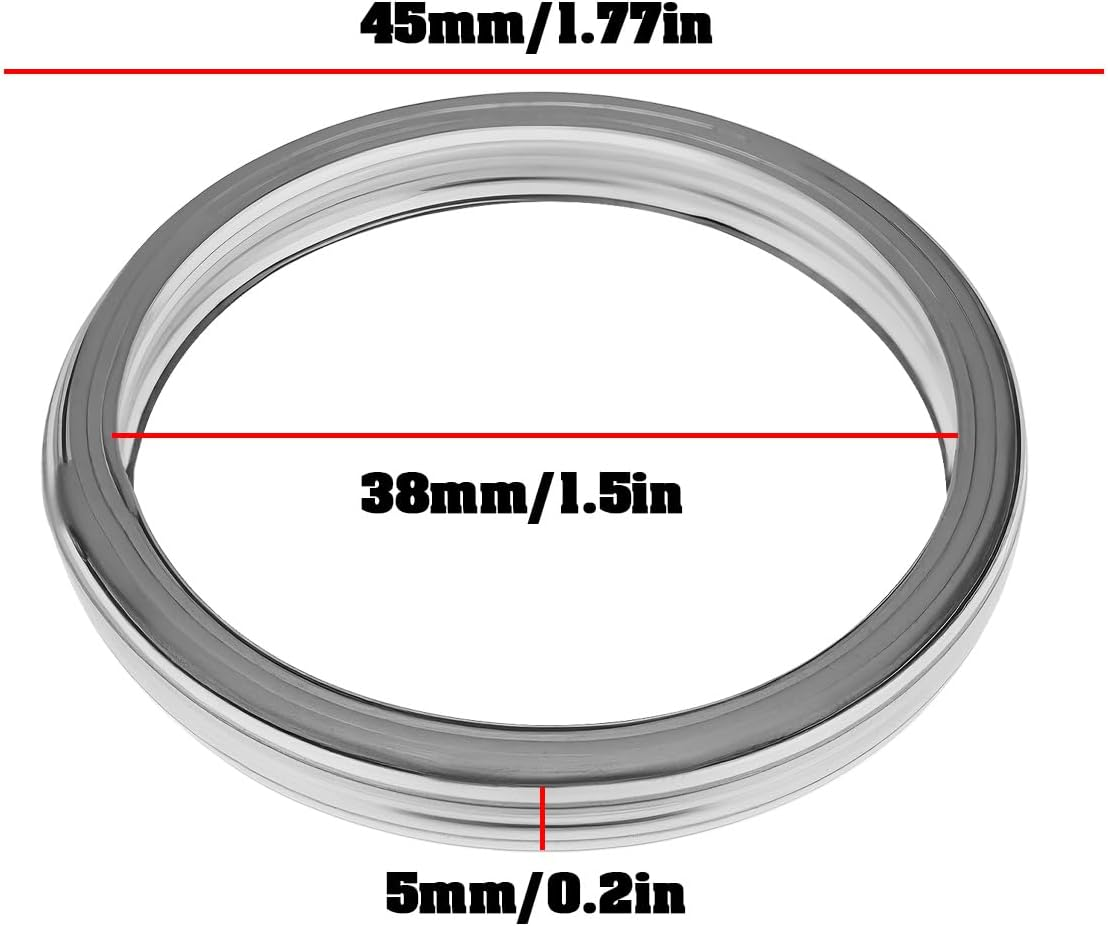 2Pcs Motorcycle Exhaust Gasket 45X38X5Mm Compatible with Aprilia RS 250 LD000 / LD002 1995-1997 image number 4