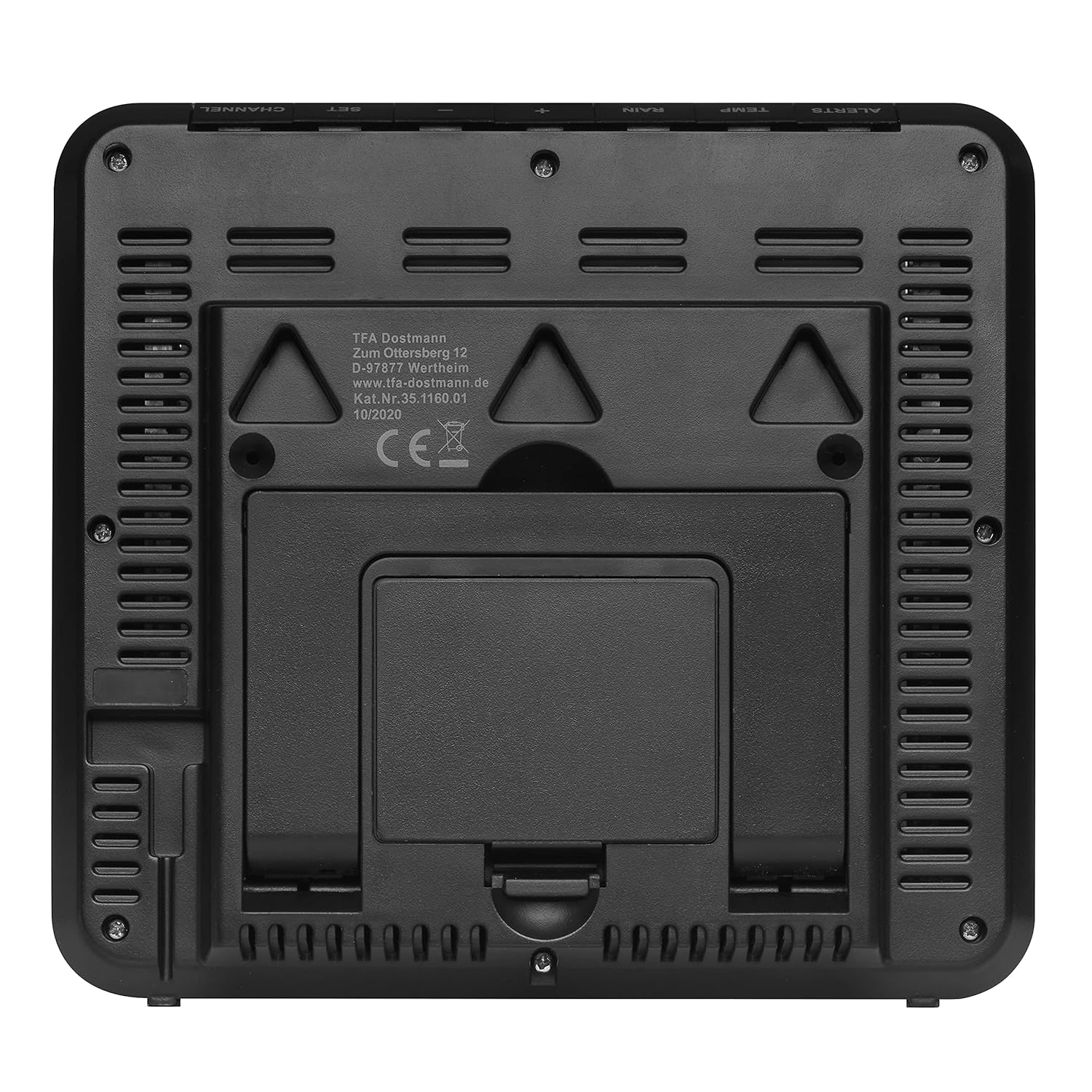 TFA Dostmann RAIN Pro 35.1160.01 Wireless Weather Station with Rain Gauge and Outdoor Sensor, Weather Forecast, Indoor/Outdoor Temperature, Humidity, Adjustable Alarm Conditions, Black