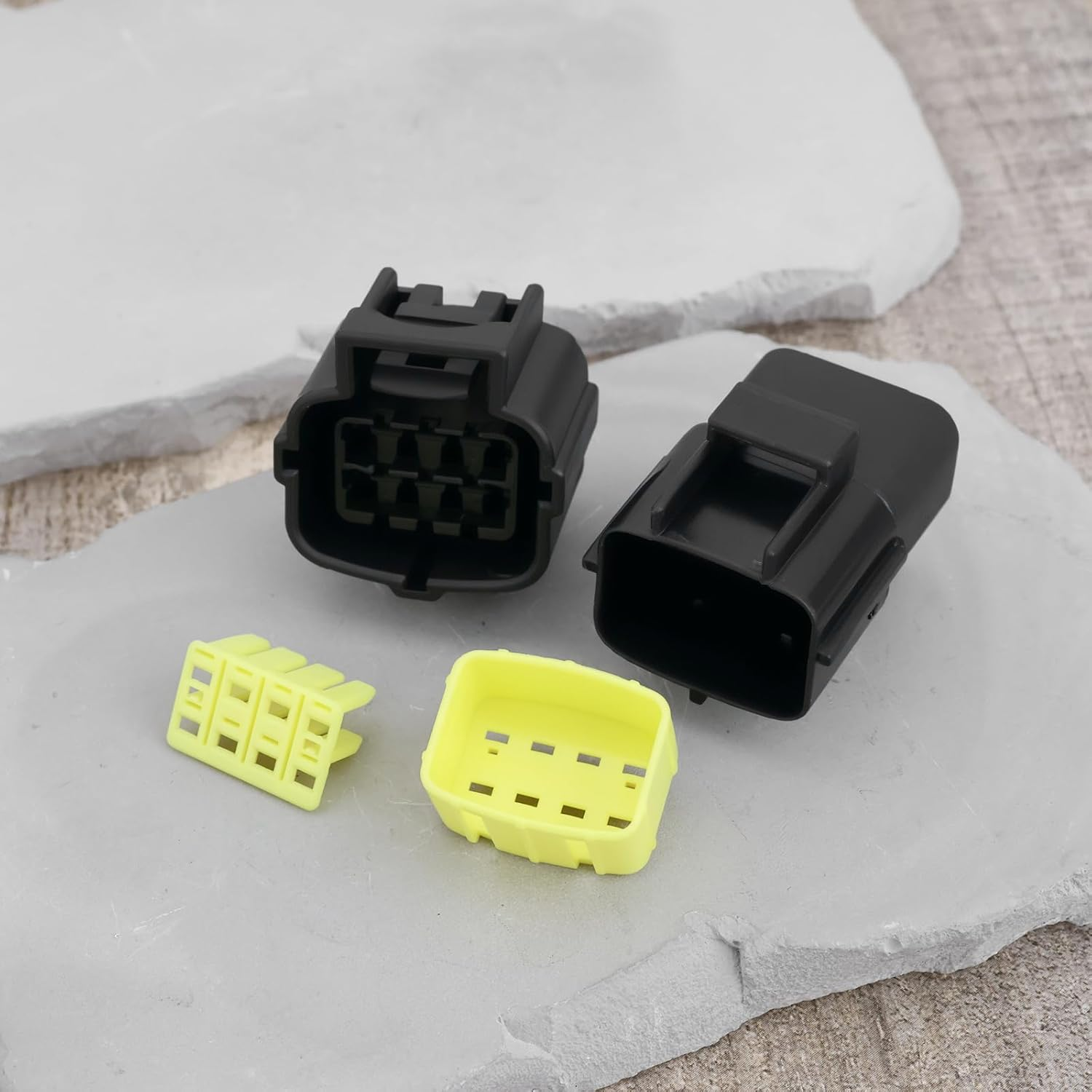 SING F LTD 2 Sets of 8 Pin Waterproof Electrical Connector Plug Kit 1.8MM AWG Connector Terminal Set for Motorcycle Scooter Car Truck Quad ATV UTV image number 1