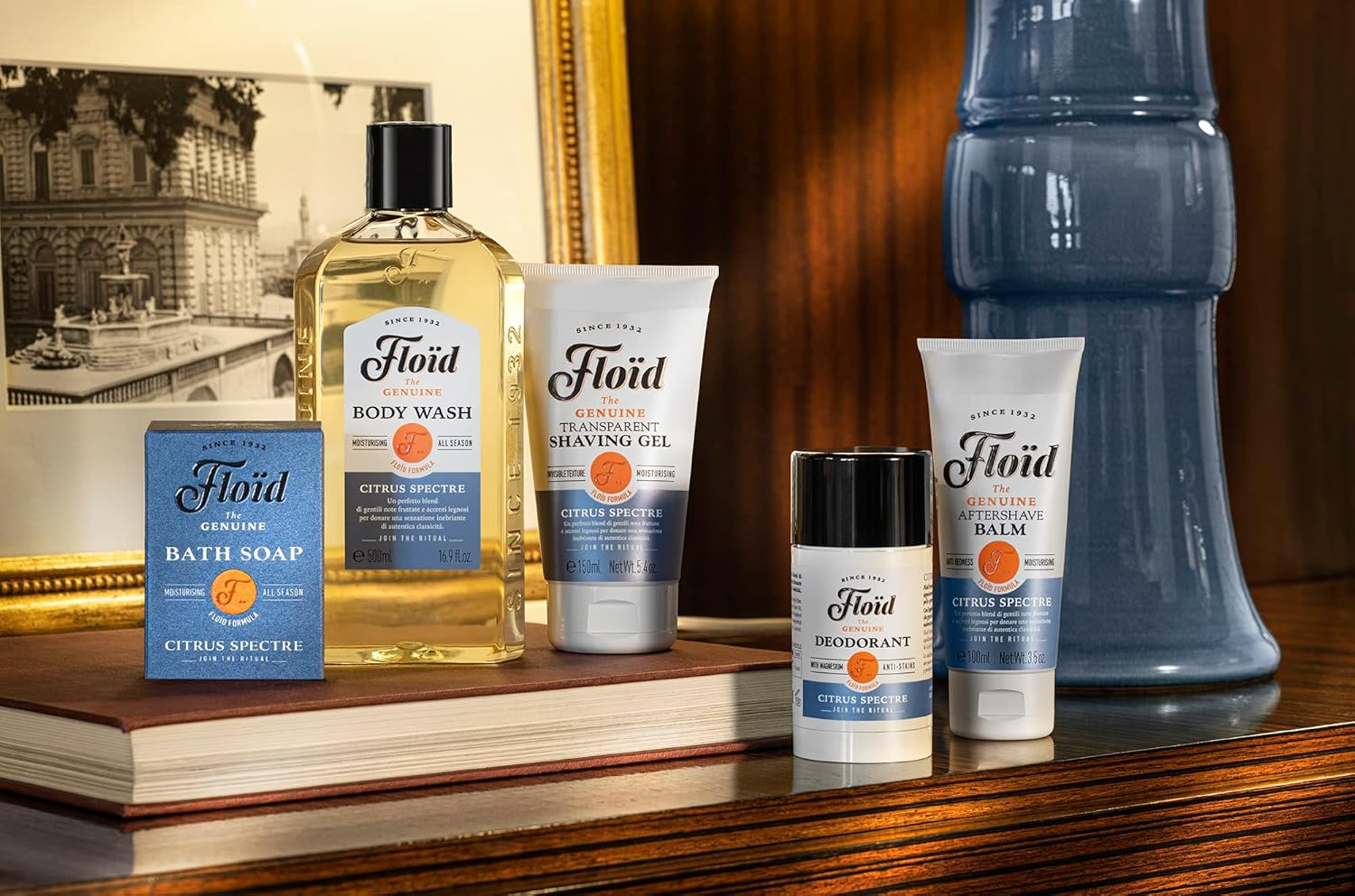 Floid Citrus Spectre Transparent Shaving Gel (150Ml), Men'S Shaving Gel with Glycerin to Protect and Hydrate Skin, Shave Gel for a Smooth Shave with a Warm and Relaxing Scent